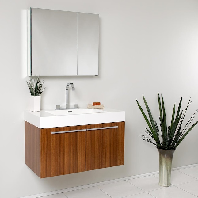Teak Single Sink Bathroom Vanity, Teak Bathroom Vanity 36 Inch