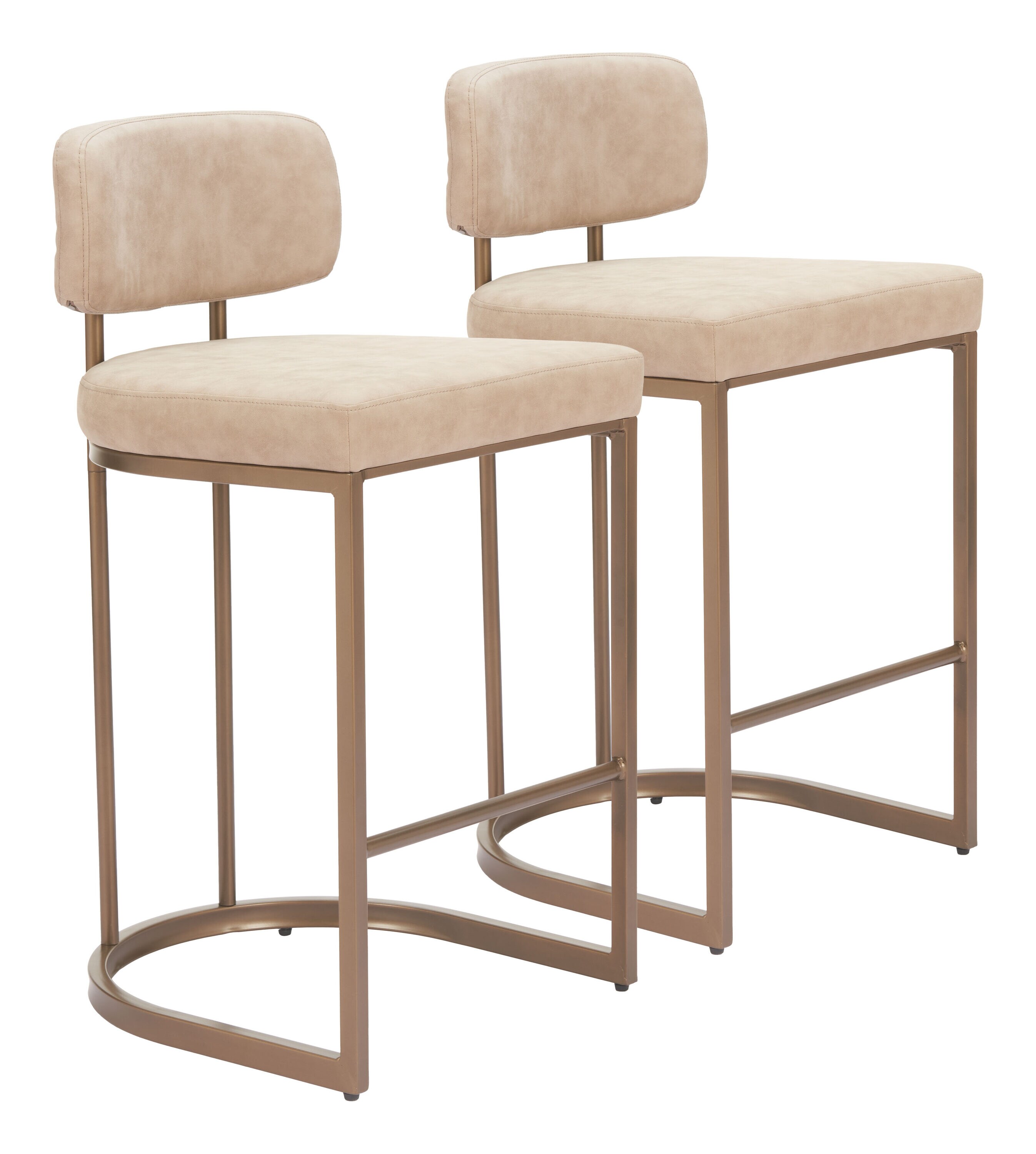 Zuo Modern 110850 Set of 2 Velar Counter Stool Modern Plywood