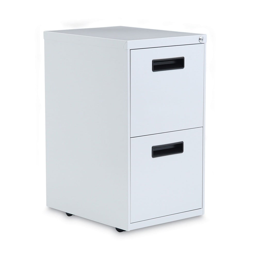 Alera ALEPAFFLG ALEPAFFLG Light Gray Pedestal File Cabinet with 2 Legal/Letter Size Drawers