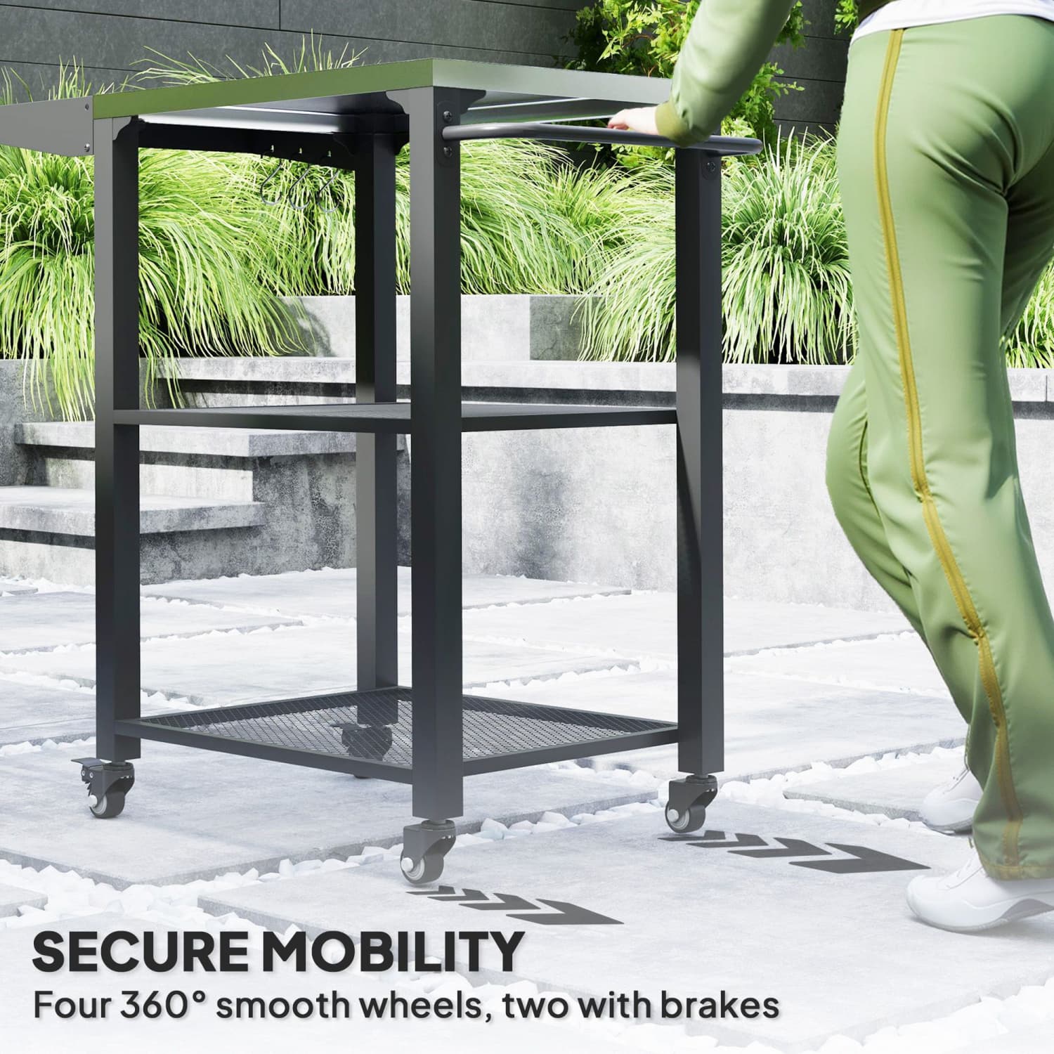 Angel Sar DAZQYGRI0326-SI Grill-Carts-Grill-Stands - View #7