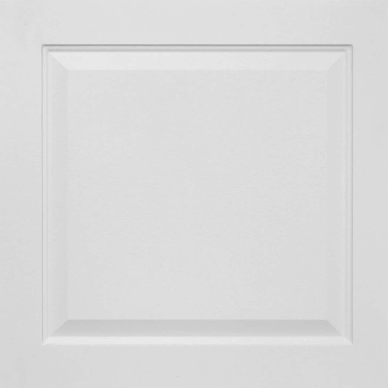 Raised Panel Faux Tin/ PVC 24-in x 24-in White Matte Drop Ceiling Tile 10-Pack | - From Plain to Beautiful in Hours 505WM-24X24-10