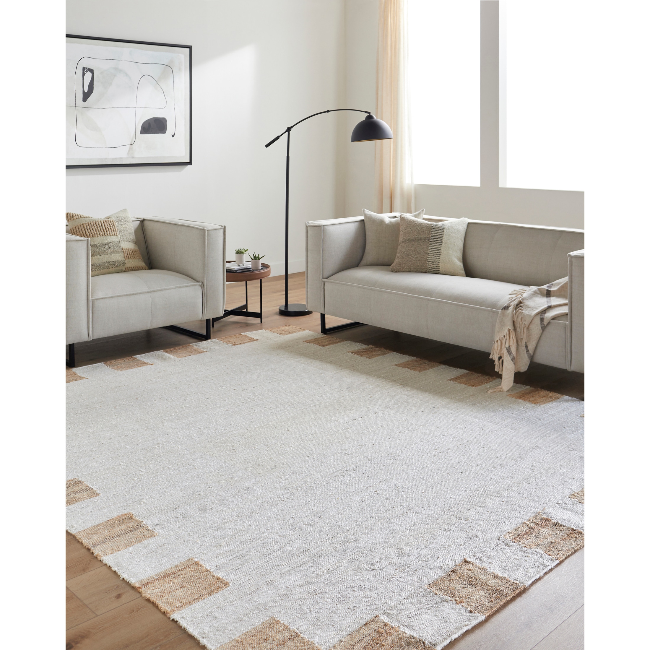Livabliss DAI2301-576 Diane 5 x 8 (ft) Flatweave Jute Beige/Medium Brown Rectangular Indoor Trellis French Country Pet Friendly Area rug