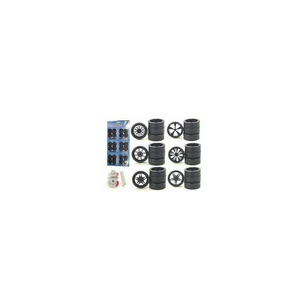 Diecast Masters DTDP2652 Diecast 2004B Custom Wheels for 1-18 Scale Cars and Trucks 24 Piece Wheels and Tires Set