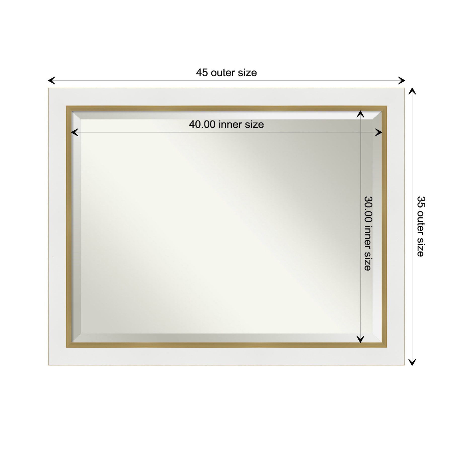 Amanti Art Eva 45.25-in x 35.25-in Framed Rectangle Bathroom Vanity ...