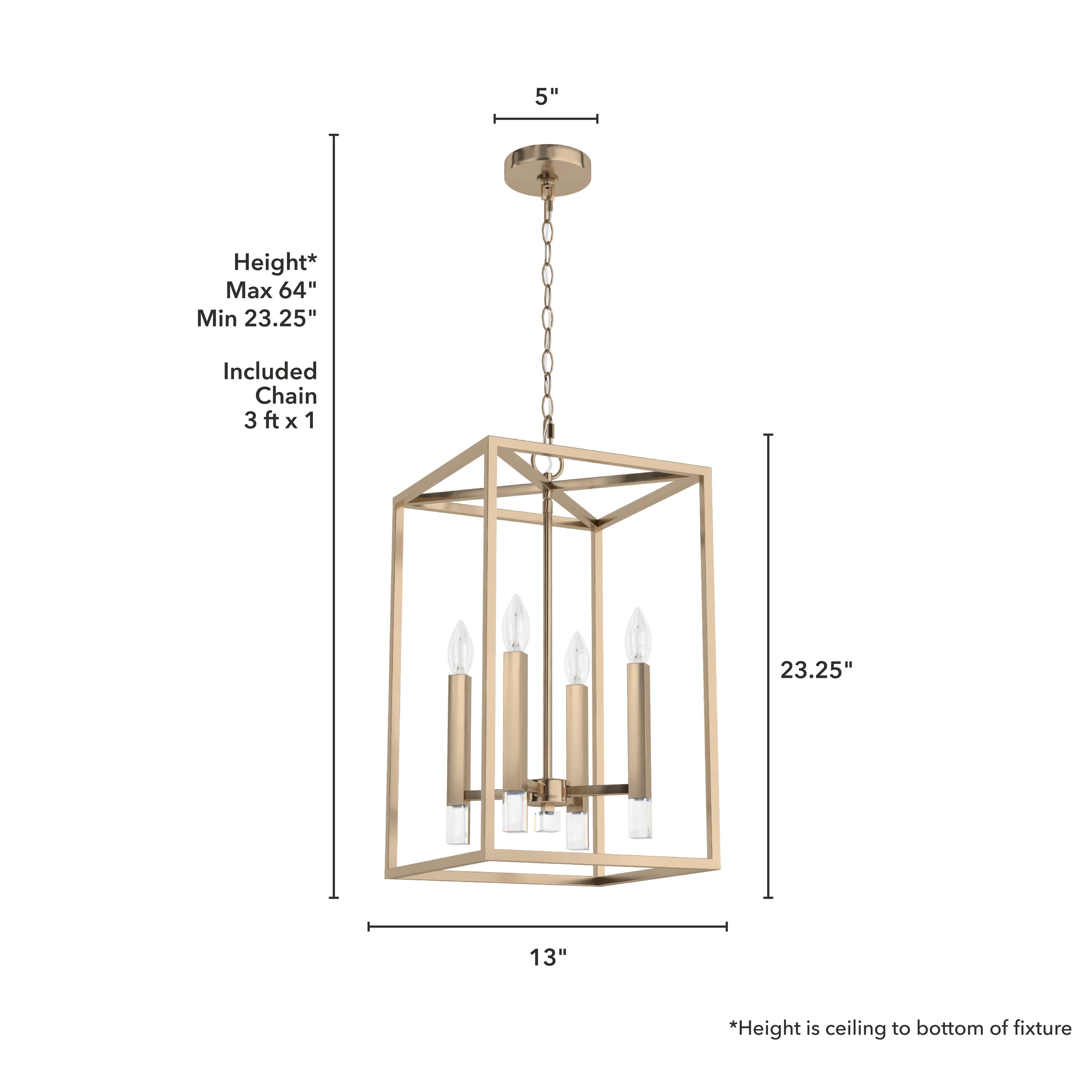 Hunter Sunjai 4-Light Alturas Gold Traditional Lantern LED Medium ...