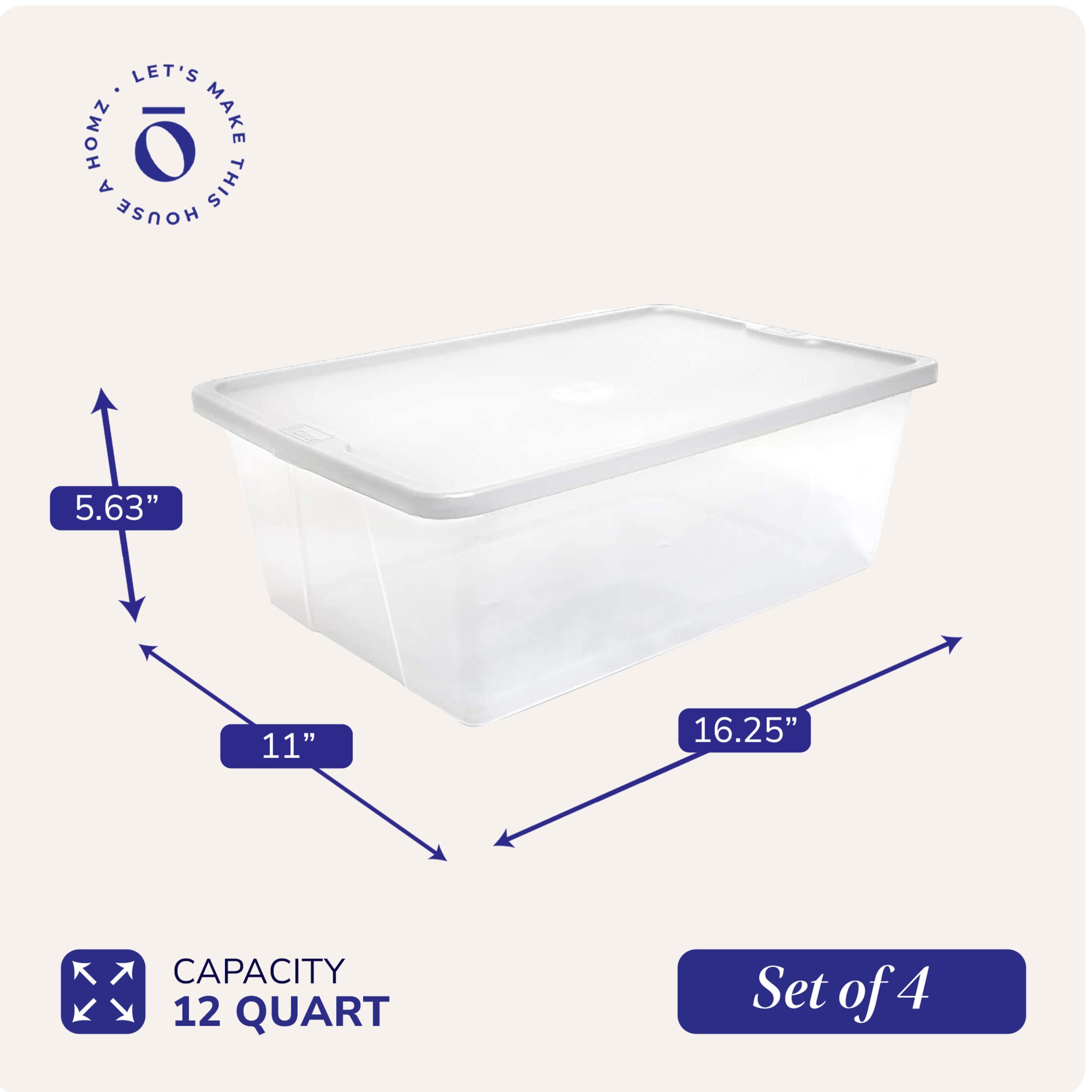 Homz Products 314609 Plastic-Storage-Totes - View #4