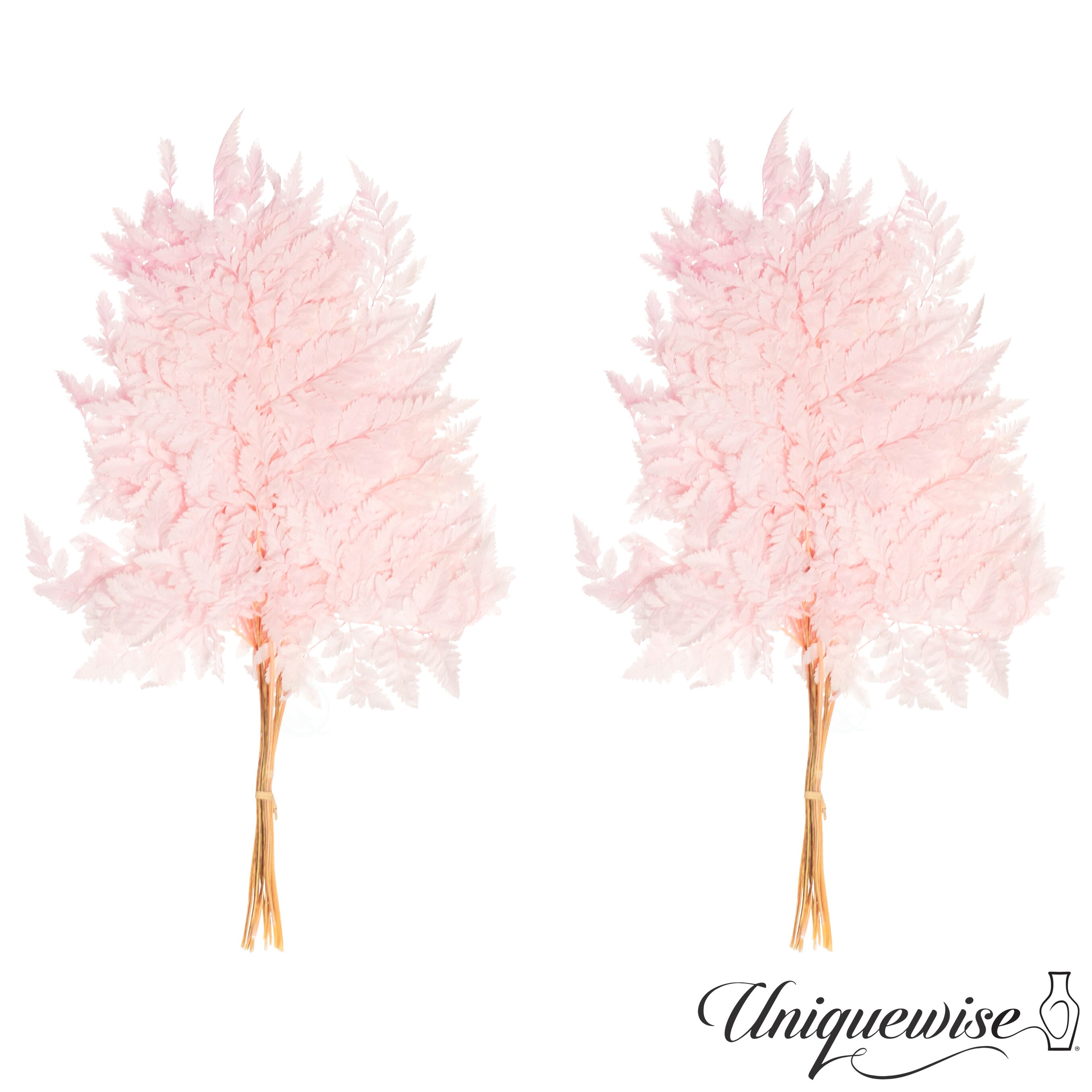 Uniquewise QI004816.PK.2 19-in Pink Indoor/Outdoor Desktop Fern Artificial flower