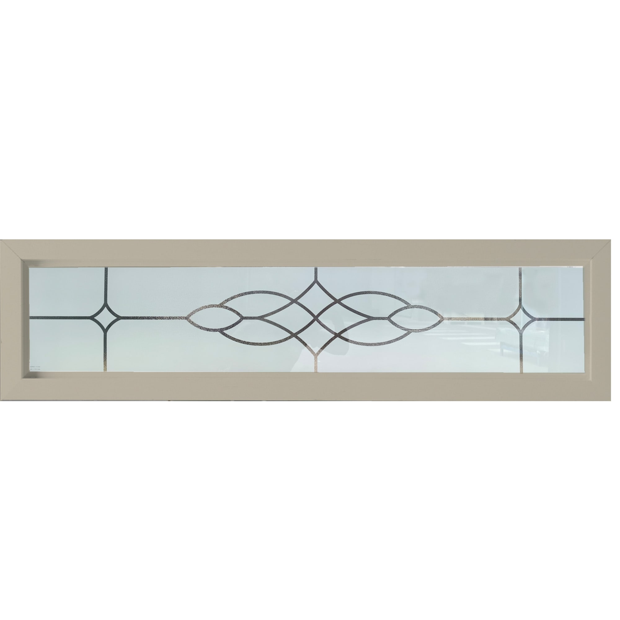 Hy-Lite DF4711MCSSDWVR3000 Manchester Decorative Glass 47-1/2-in x 11-1/2-in Driftwood Rectangle Accent Window with Grids