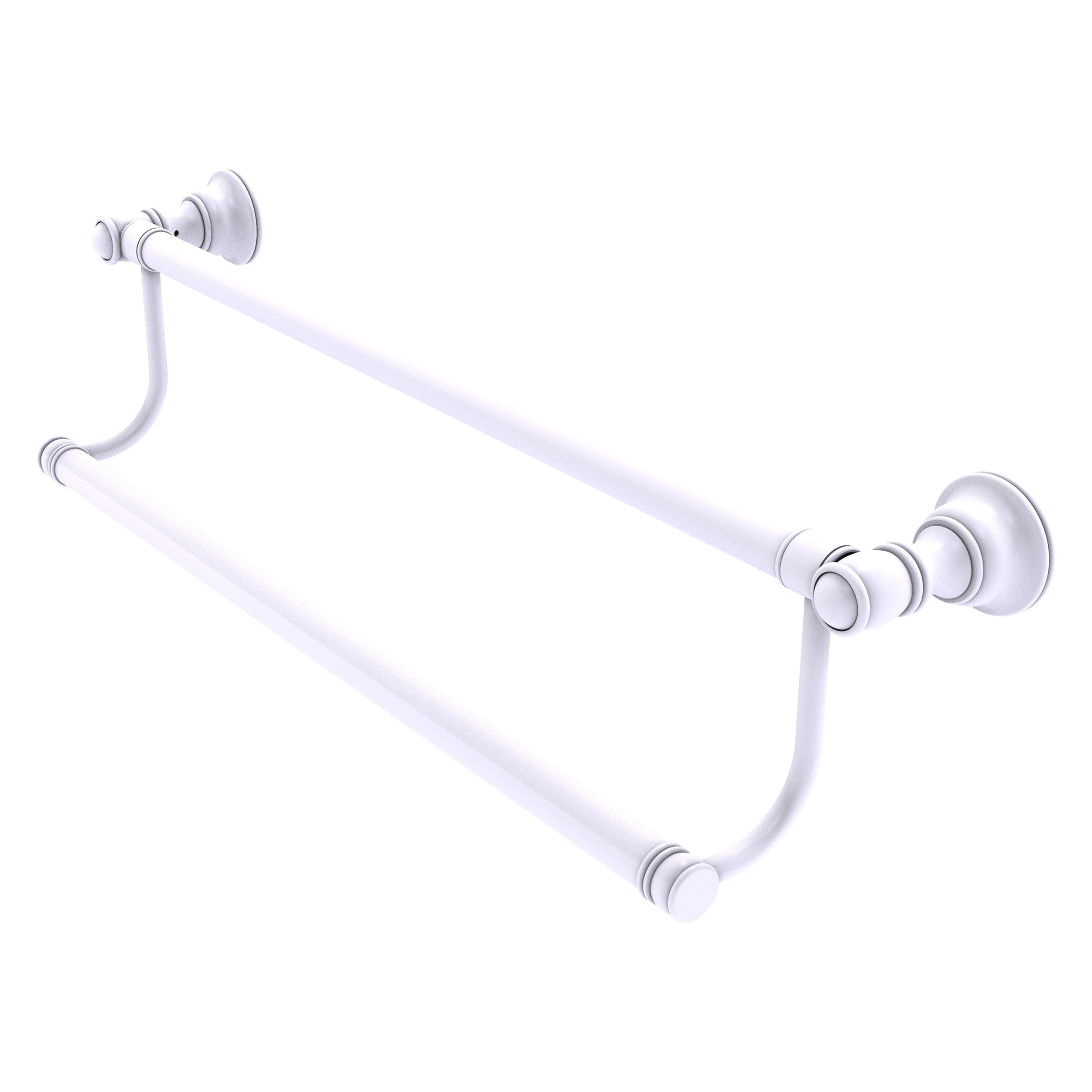 Allied Brass CL-72-24-WHM Carolina 24-in double Matte White Wall mount Double Towel Bar