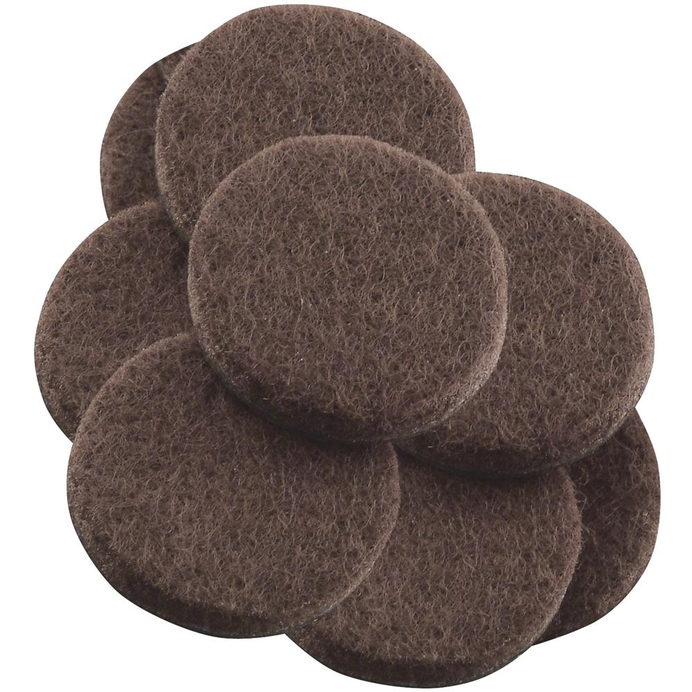 SoftTouch 8-Pack 1-1/2-in Brown Round in the Felt Pads department