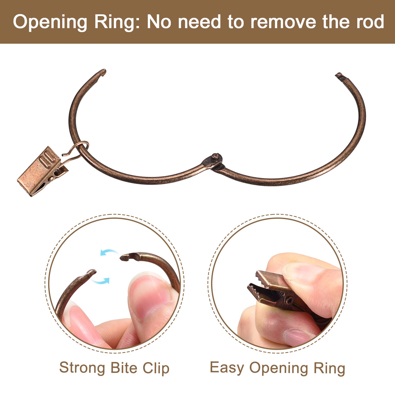 Unique Bargains S25093001UX7691 Curtain-Rings - View #4
