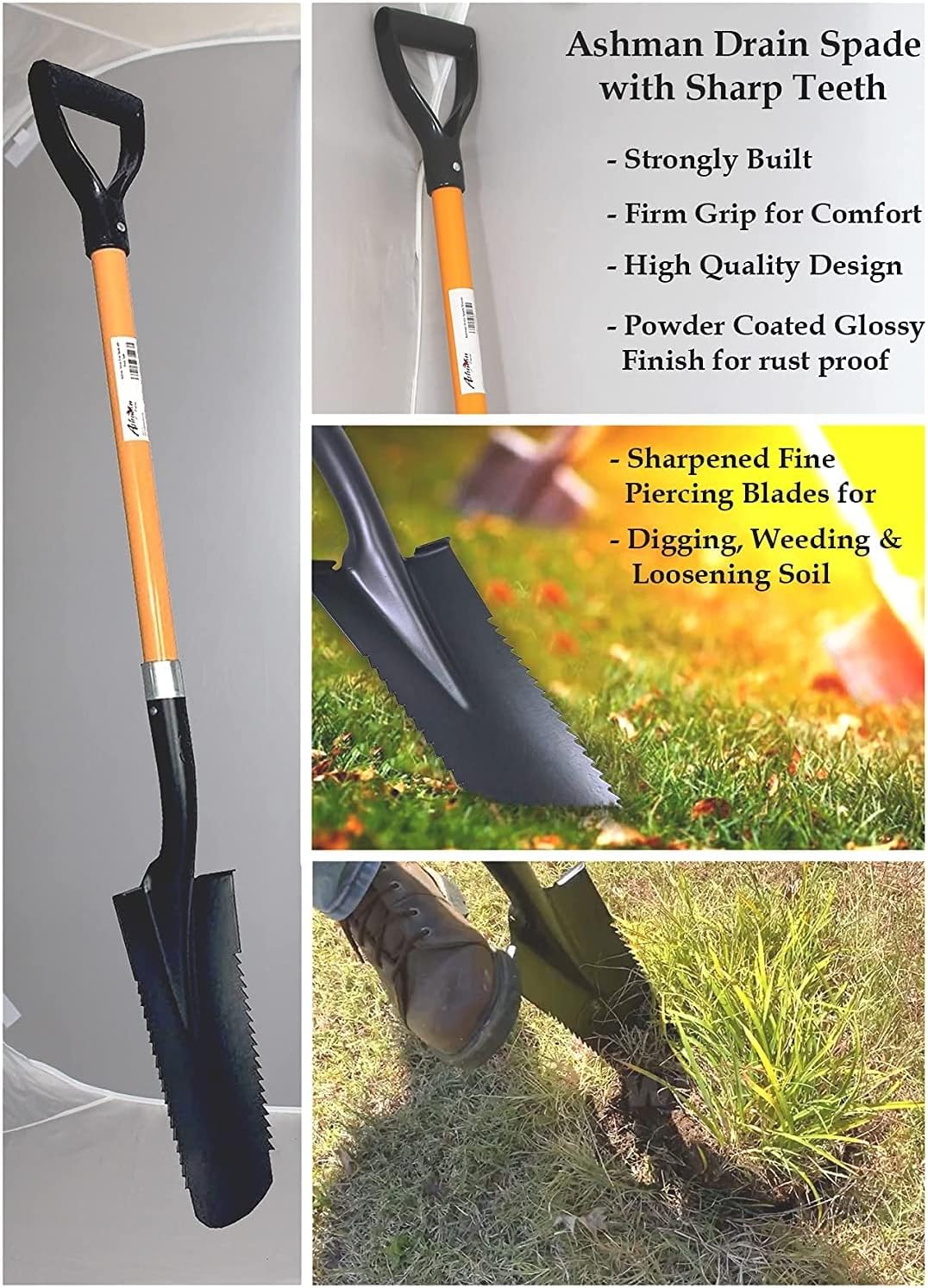 Ashman Online DRAINSPADETEETH6PK Shovel-Spade - View #4