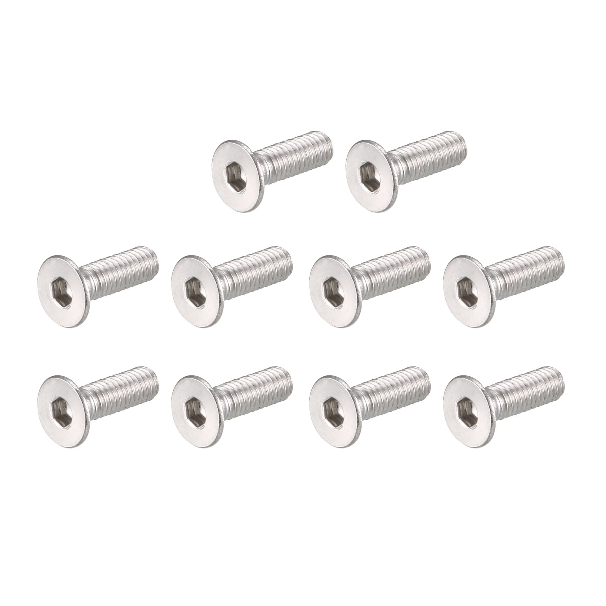 Unique Bargains M3 x 10mm Metric Hex Socket Countersunk Flat Head Screw Bolts 100pcs