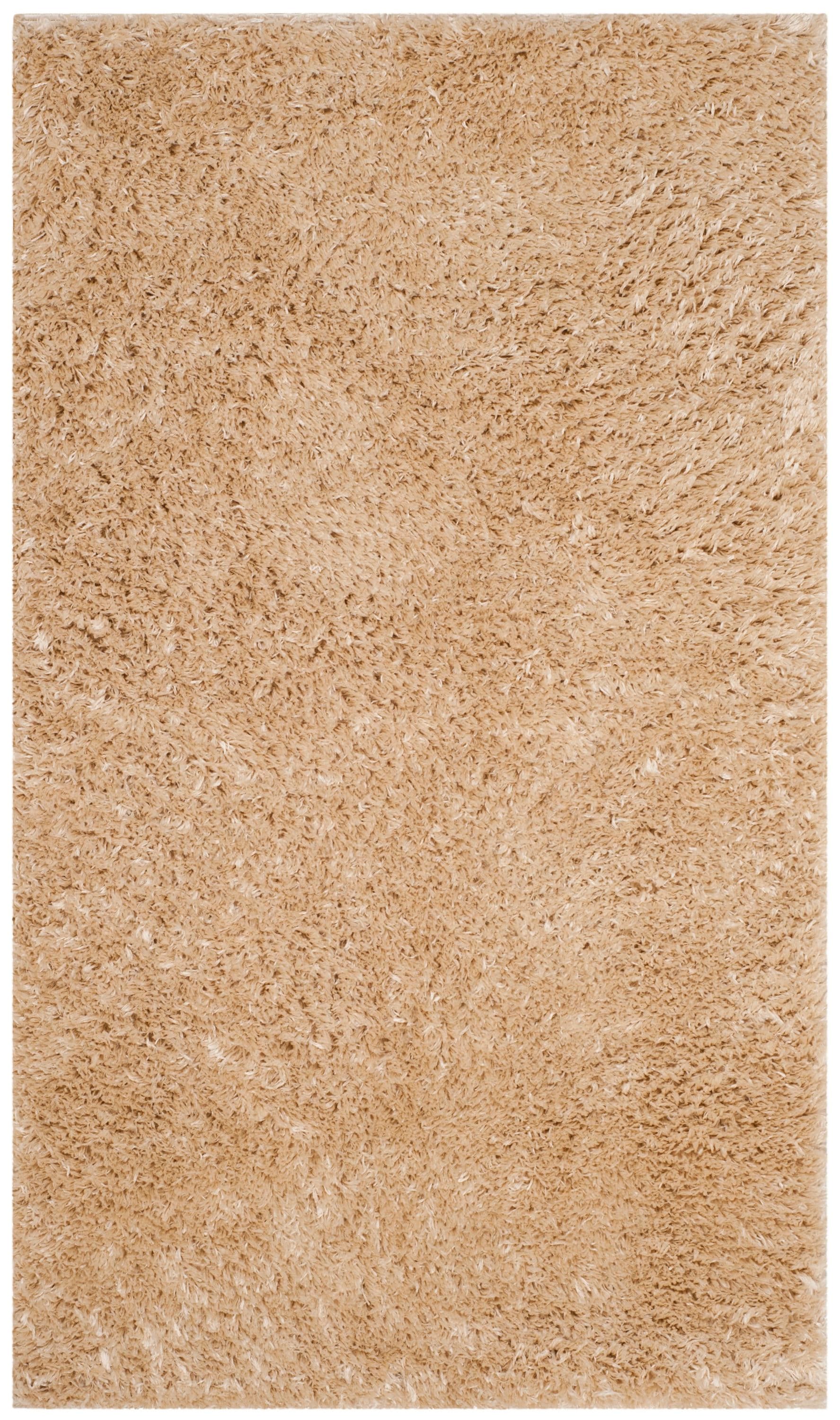 Safavieh SGI320K-3 Indie Sunile Shag 3 x 5 (ft) Loomed Synthetic Light Beige Rectangular Indoor Solid Throw rug