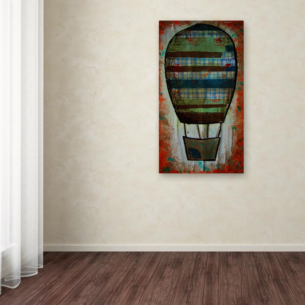 Hot Air Balloon multi use wall decor hook orange striped #3 NEW