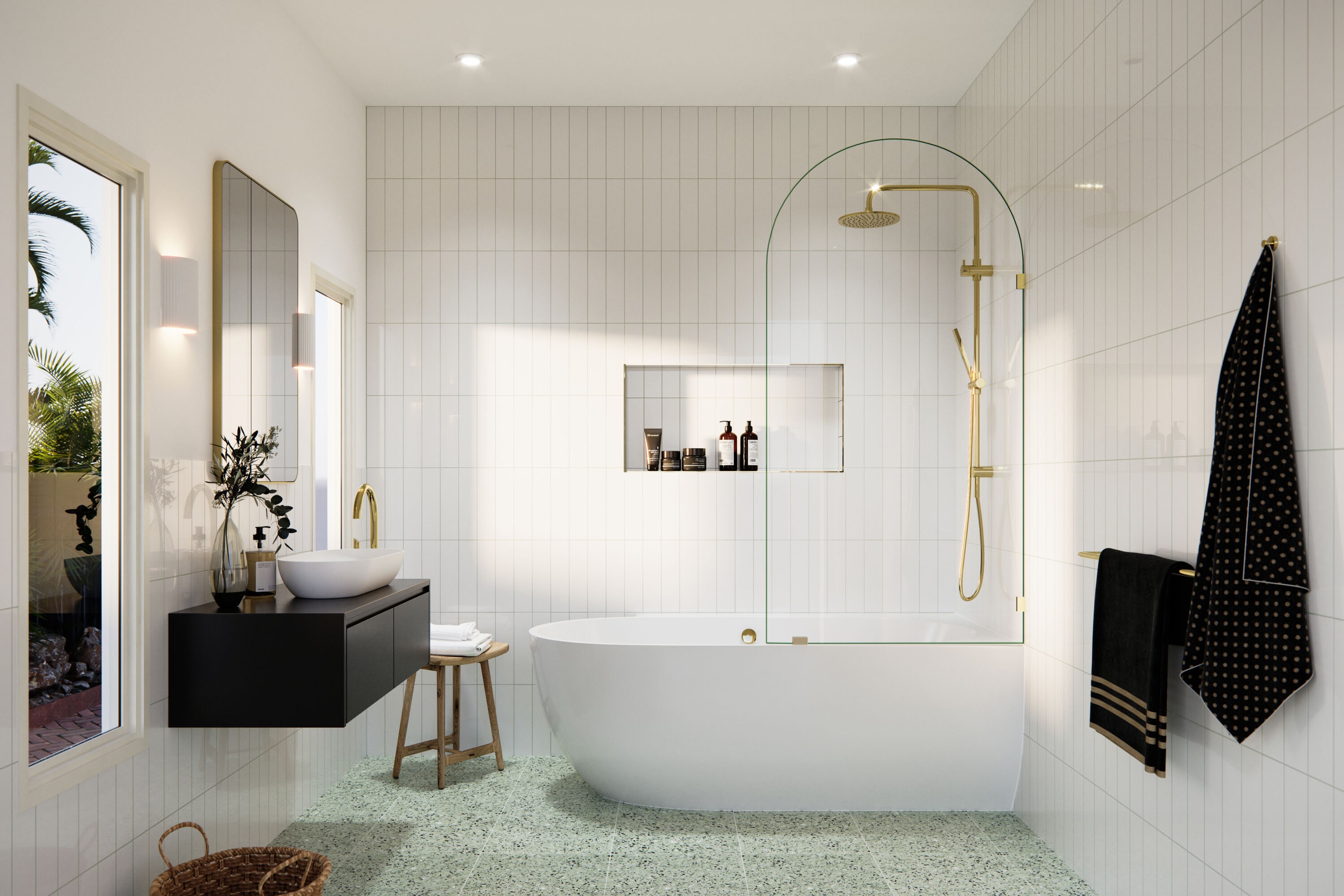 Glass Warehouse B-ARC-34-PB Bathtub-Doors - View #3