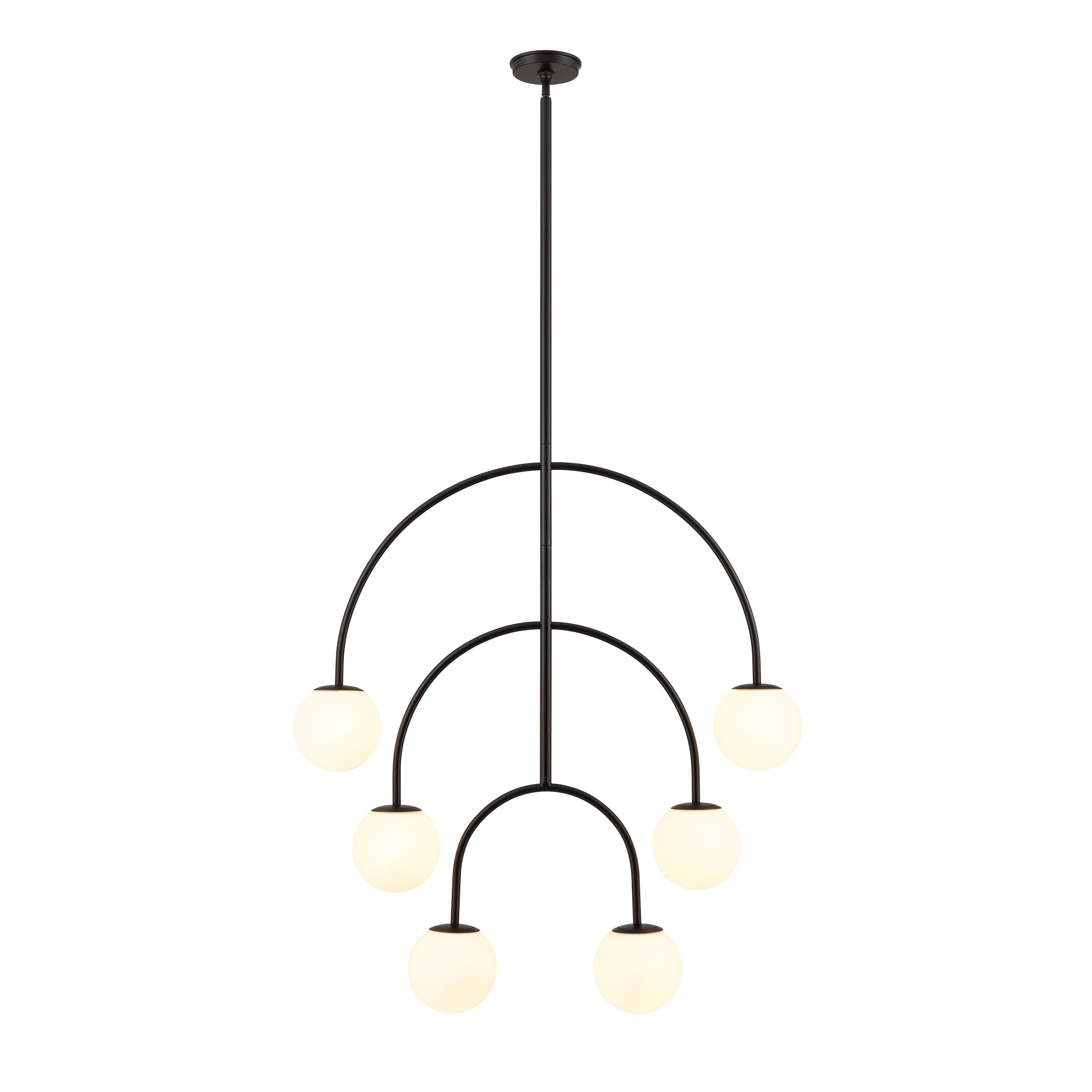 Westmore by ELK Lighting LW-20240605074 Oakland 6 -Light Matte Black Modern/contemporary Linear Hanging Pendant light