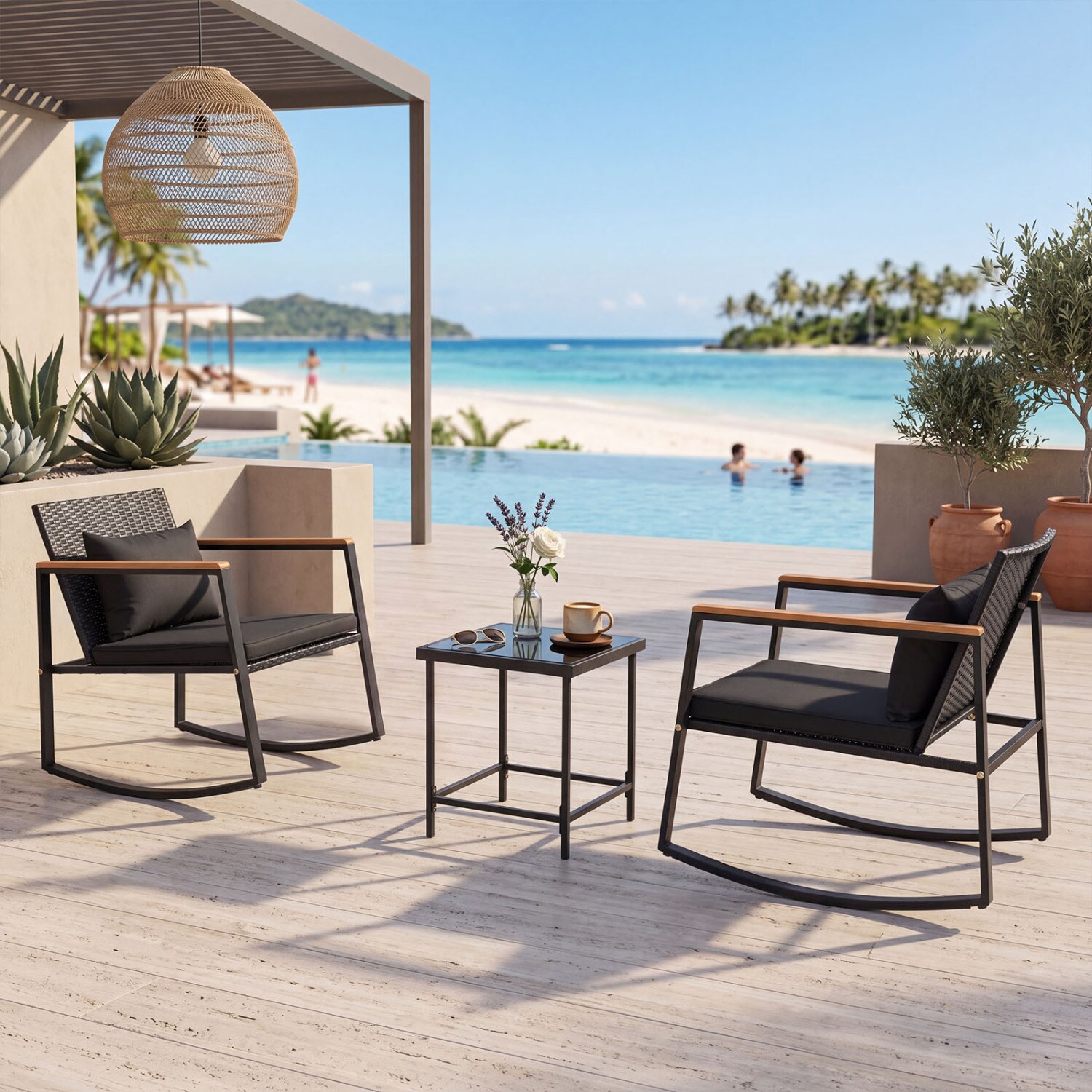 Slickblue D-CO-KD92267WH Patio-Conversation-Sets - View #2