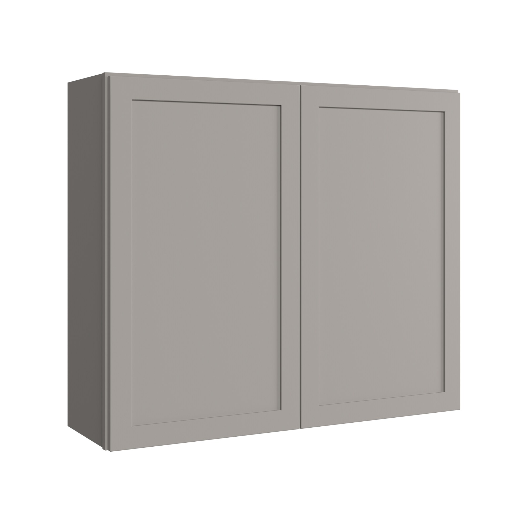 KraftMaid Momentum W4236G81 Deveron 42-in W x 36-in H x 12-in D Pebble Grey Wall Fully assembled Plywood Cabinet (Recessed Panel Shaker)