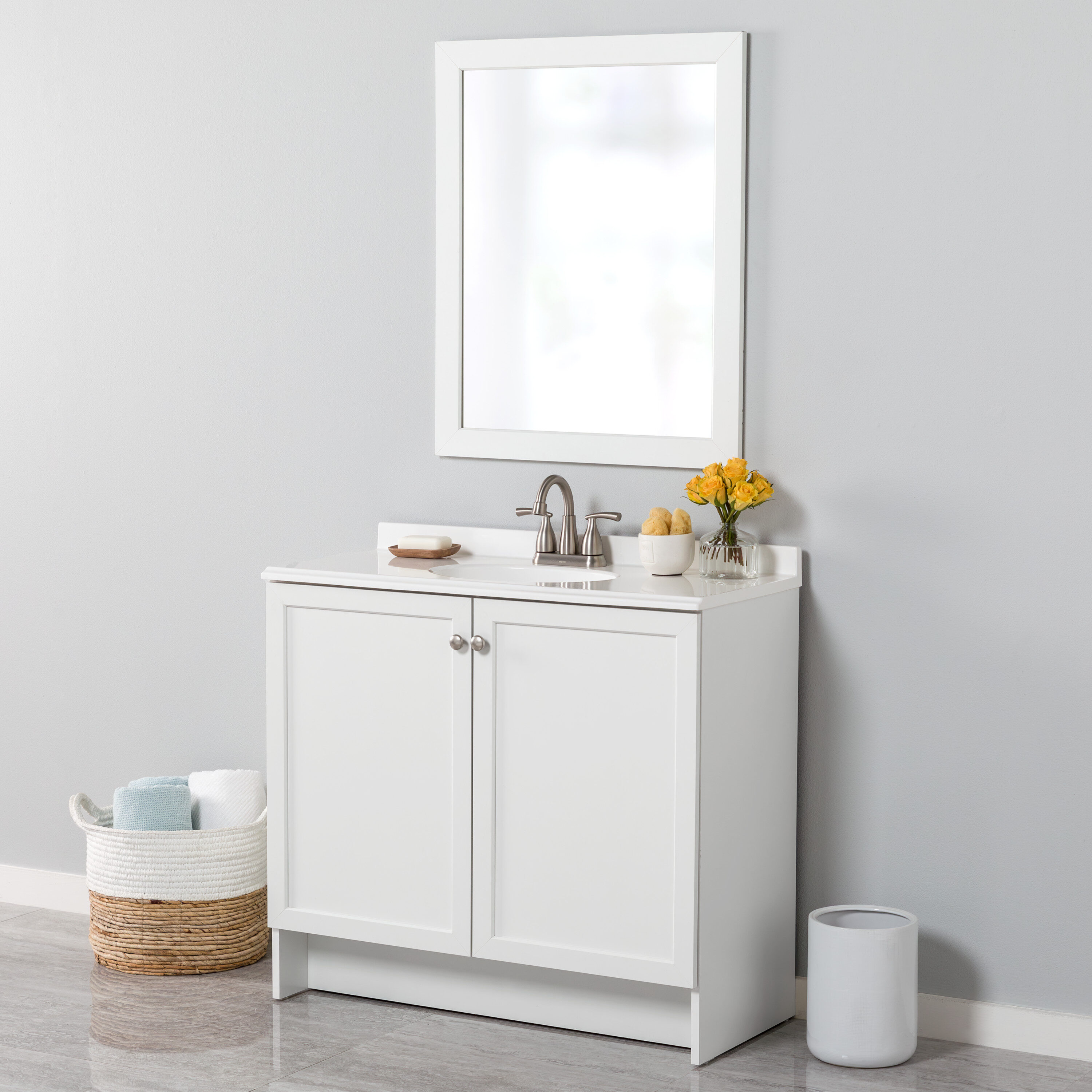 Project Source W063636P2-WH Bath-Vanity-Combo - View #9
