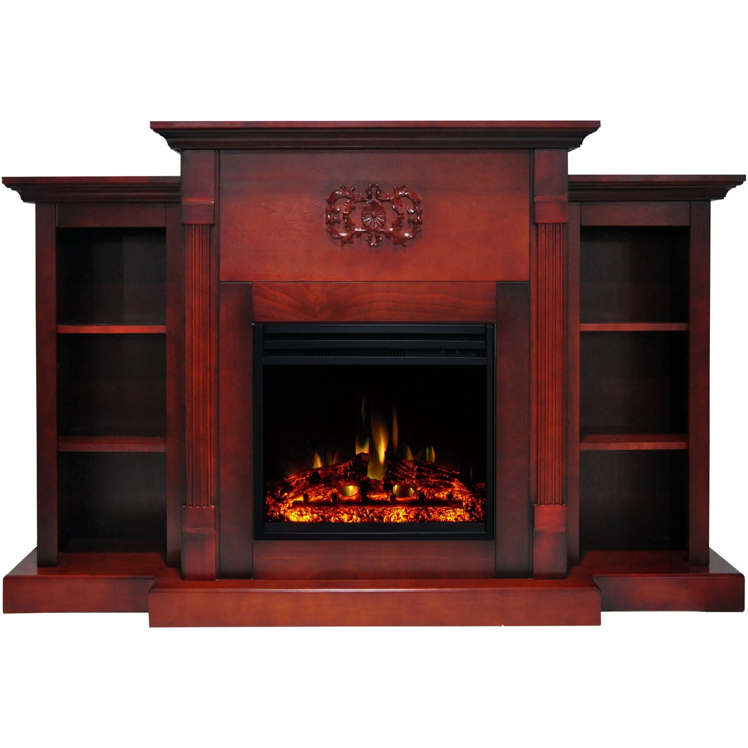 Boston Loft Furnishings 72.5-in W Autumn Oak LED Electric Fireplace ATG2358 Sansujyuku sansujyuku.com