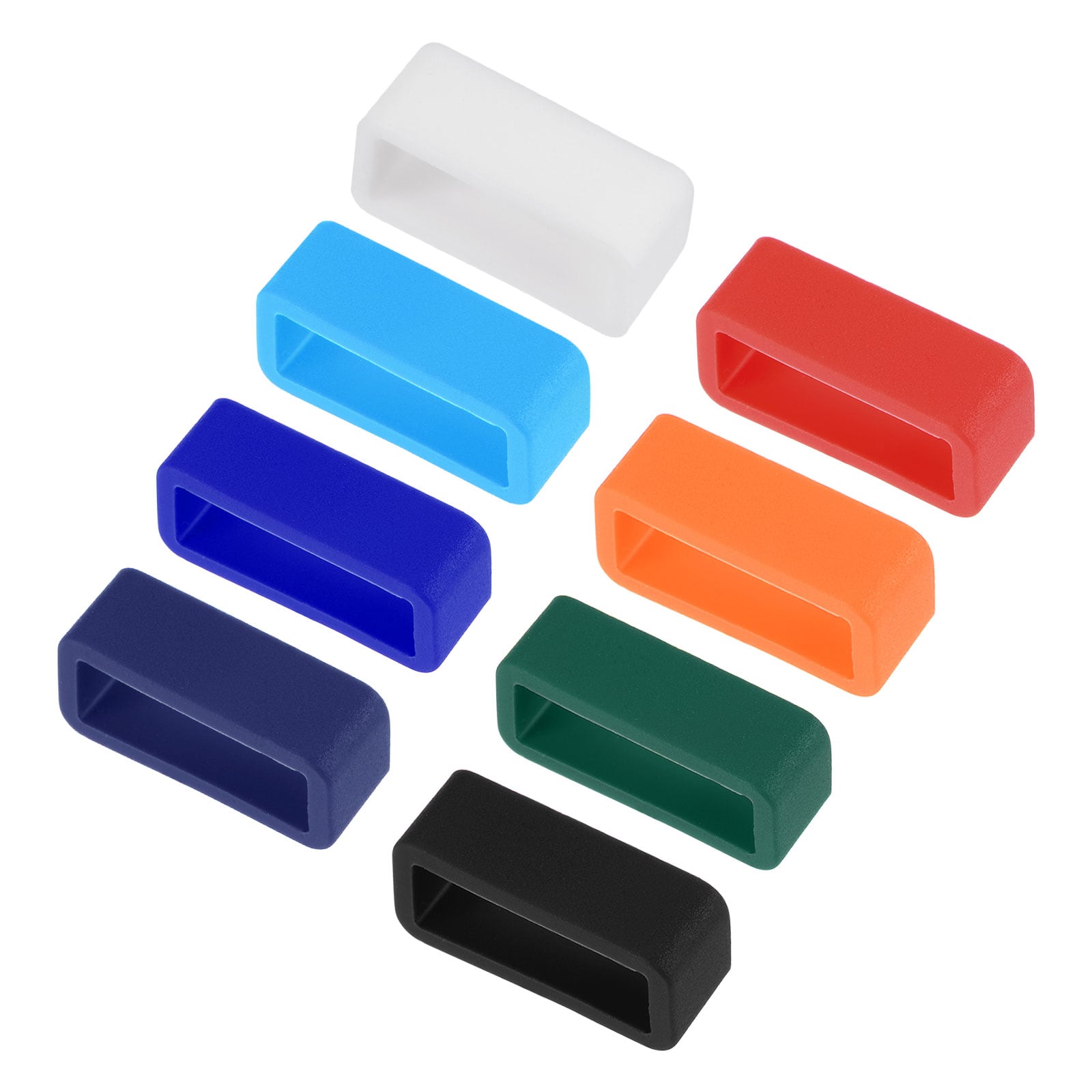 Unique Bargains Watch Strap Holder Loop Rubber Replacement Fastener Rings Silicone Watch Retainers for 16mm Width Watch Band Mix Color 8pcs #S25121601UX2577