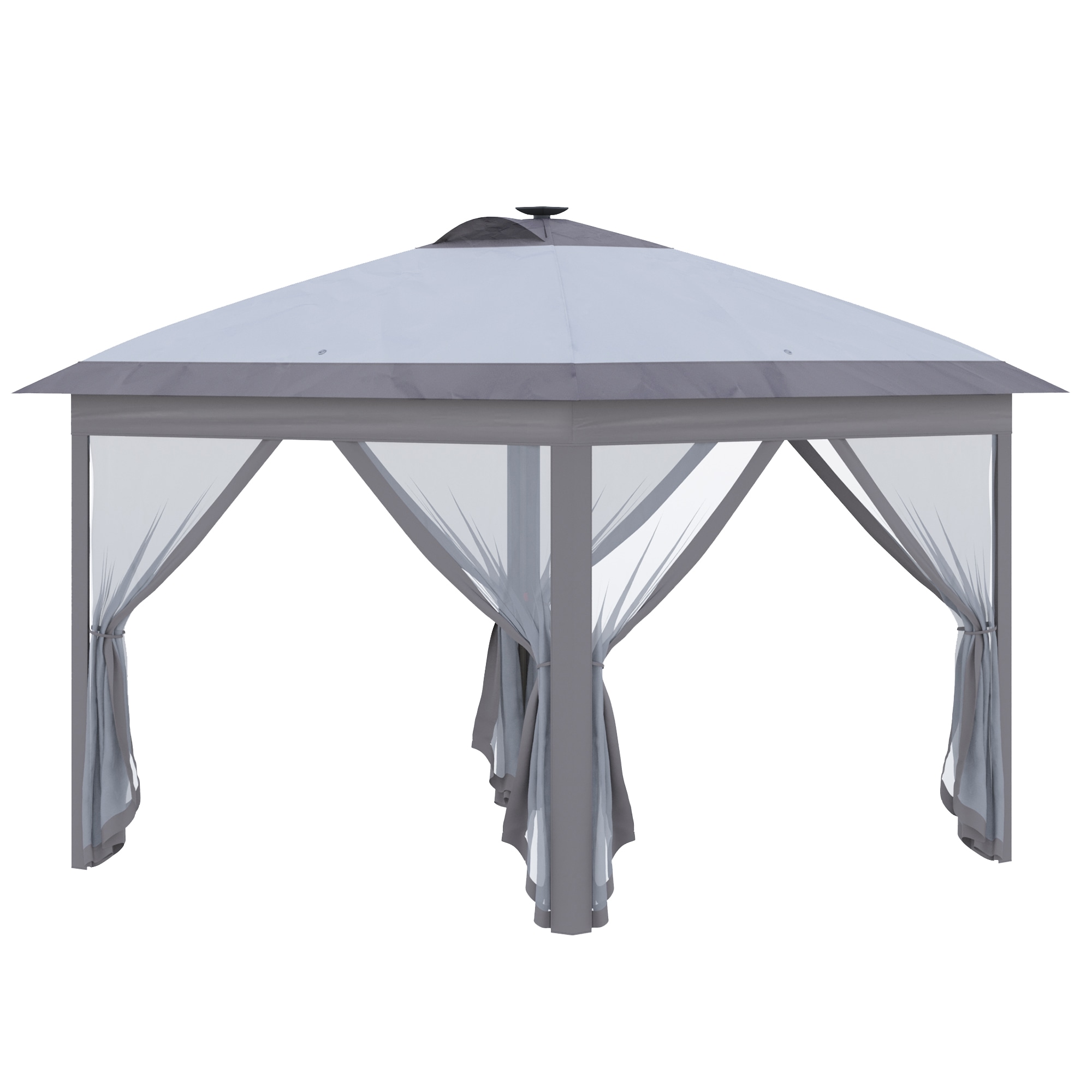 11ft x 11ft Pop Up Canopy Gray Gazebos, Pergolas & Canopies at Lowes.com