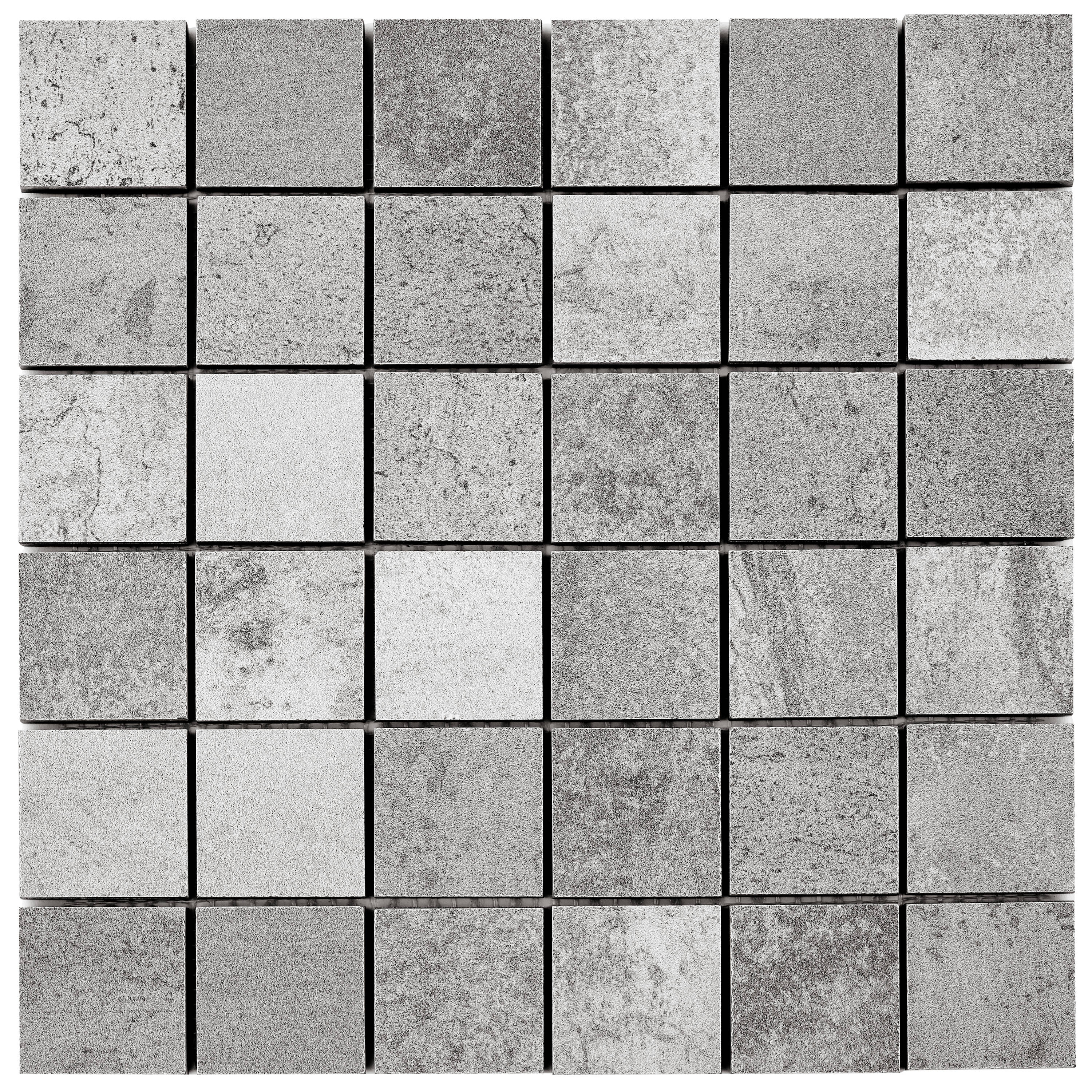 Artmore Tile EXT3RD106013 Sample - Lawrence Silver 4-in x 8-in Matte Porcelain Cement look Floor and Wall Tile
