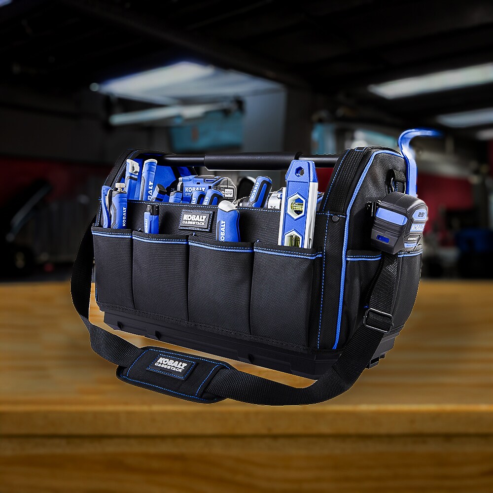 Kobalt CASESTACK Blue Polyester 20-in Tool Tote in the Tool Bags