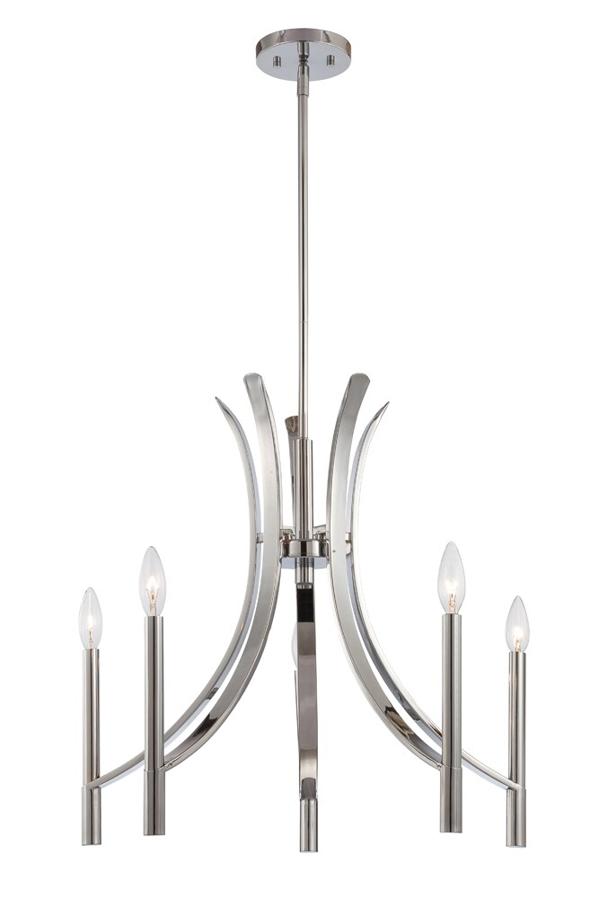 Designers Fountain 84585-CH Cordova 5-Light Chrome Transitional Dry Rated Chandelier