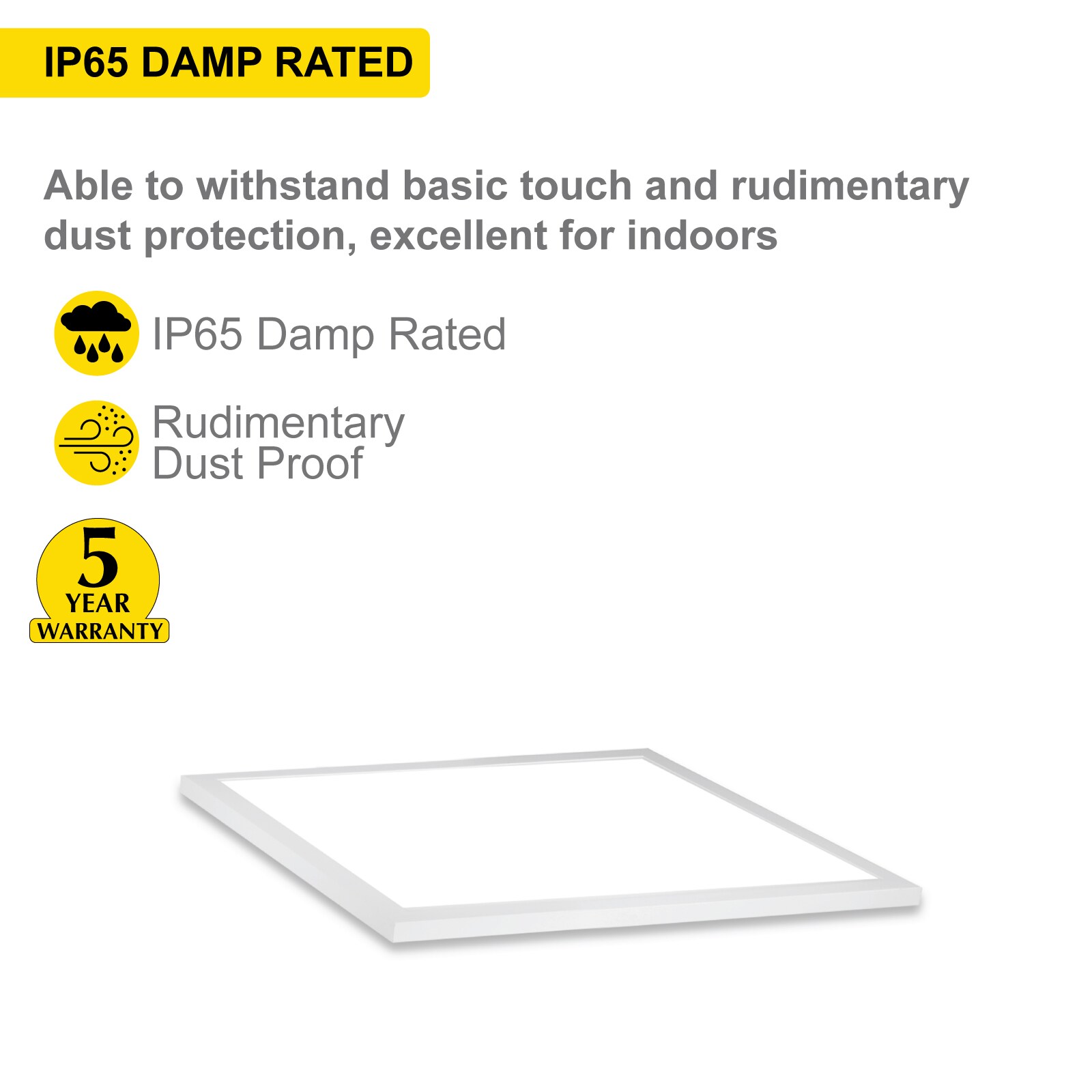 Ultra-Thin White Aluminum LED Flush Mount Panels