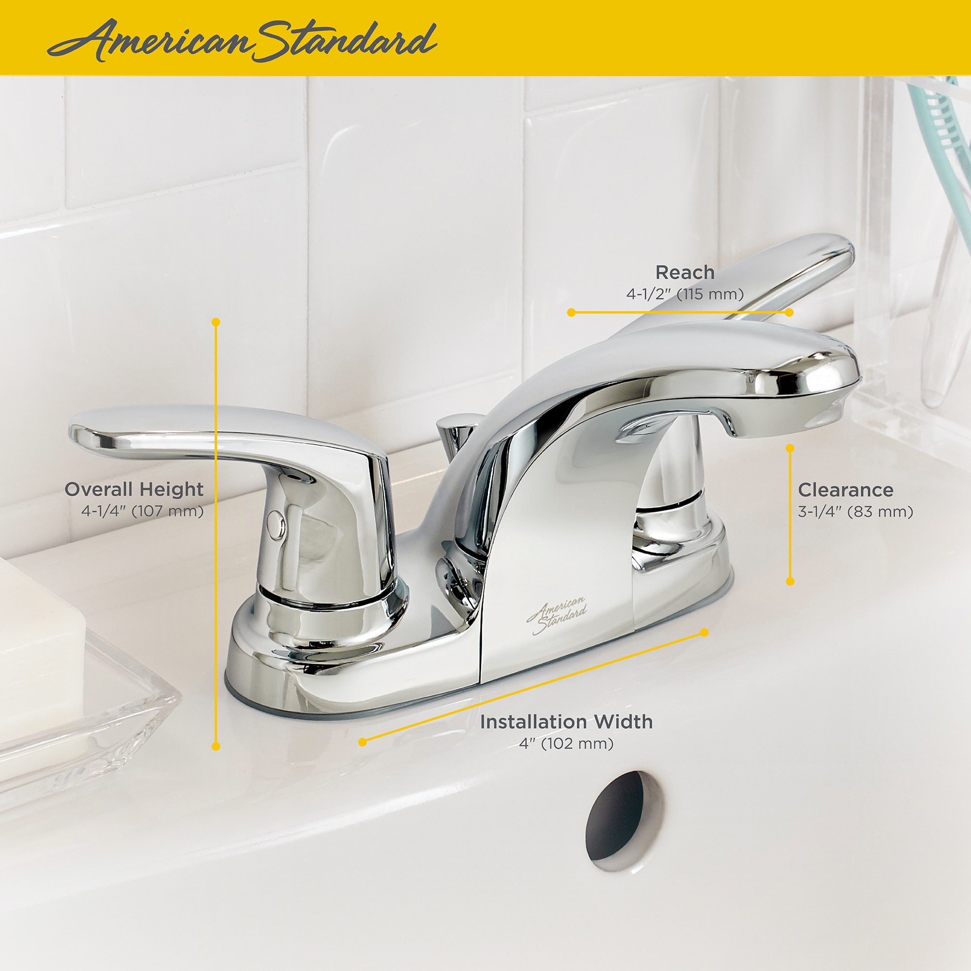 American Standard 7075200.295 Lavatory-Faucets - View #3