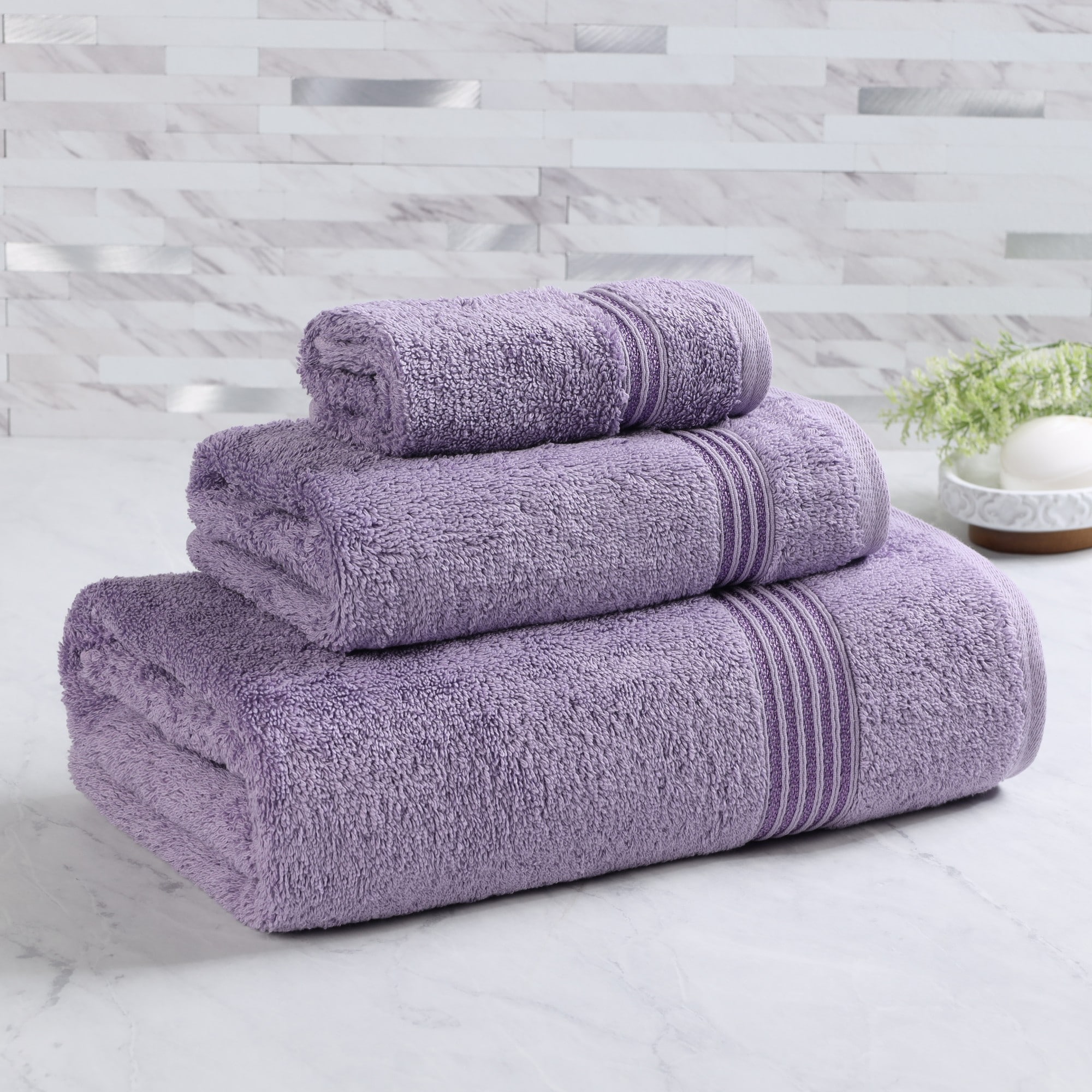 Superior Egyptian Cotton Highly Absorbent Solid 3-Piece Ultra Soft Towel Set