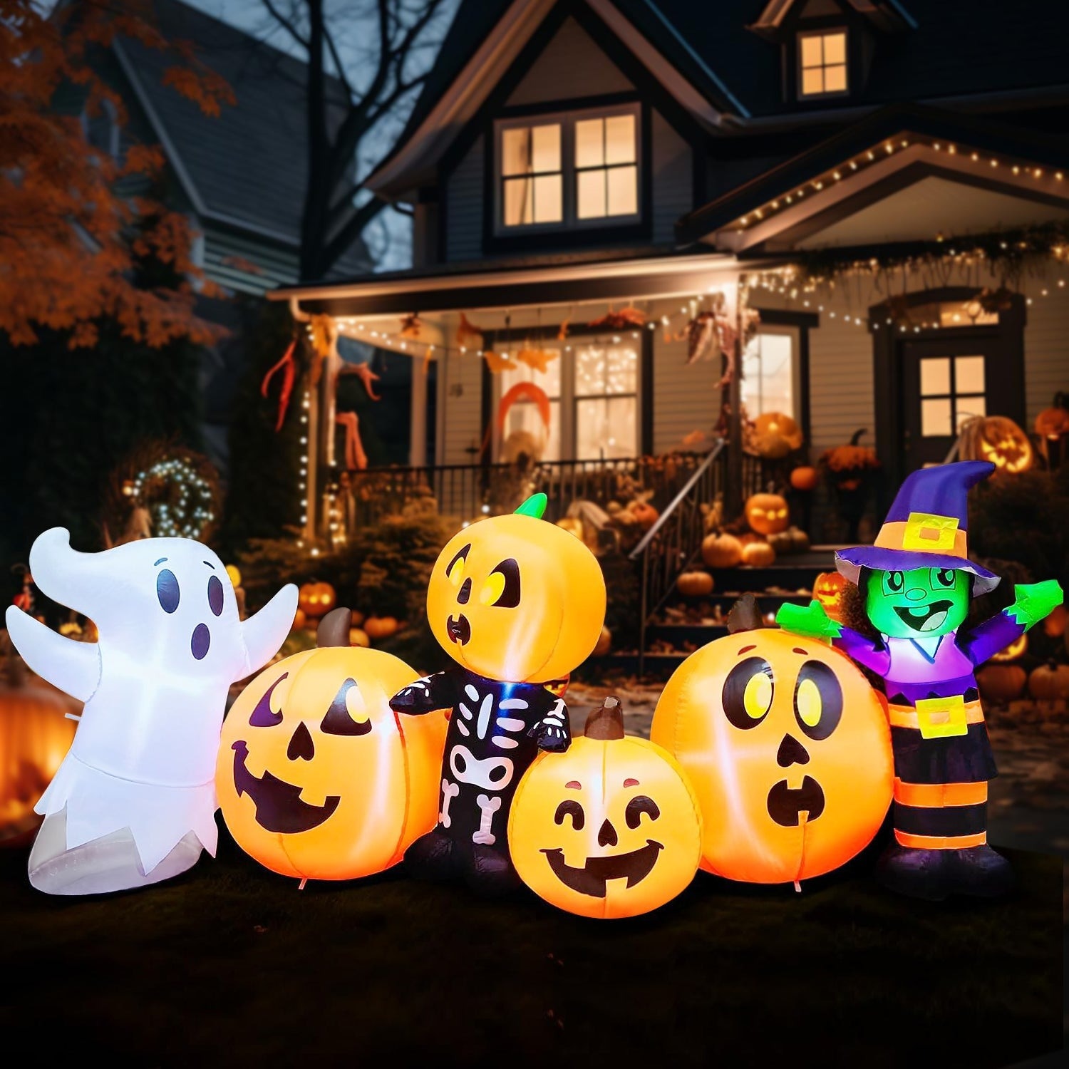 Joyfy 30144 3.0-ft Lighted Pumpkin Inflatable