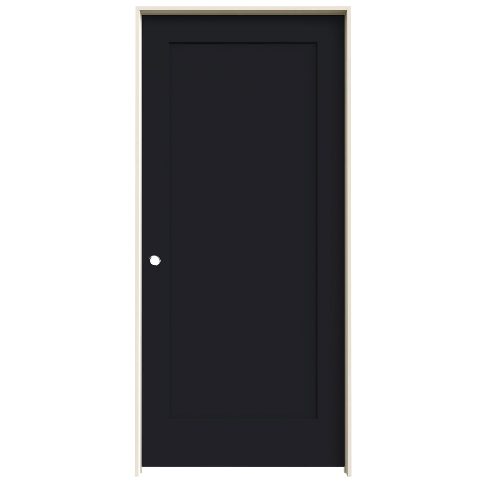 JELD-WEN LOWOLJW191200314 36-in x 80-in Eclipse Solid Core 1-panel Square Right Hand Smooth Prefinished Molded Composite Flat Jamb Single Prehung Interior Door