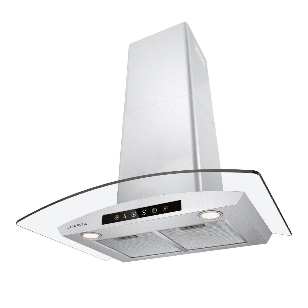 Ciarra 30 200 CFM Under Cabinet Convertible Range Hood in Stainless Steel with LED Lights - Silver