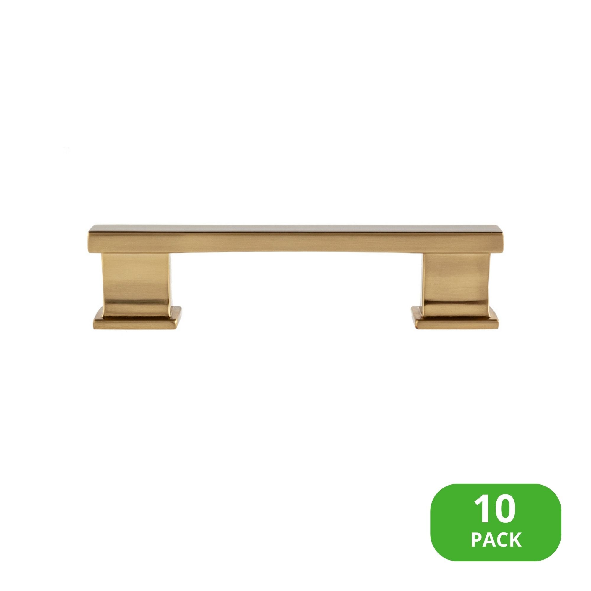 Sumner Street Home Hardware RL070048VP High Desert 3-1/2-in , 89mm Center to Center Satin Brass Rectangular Bar 10 -Pack