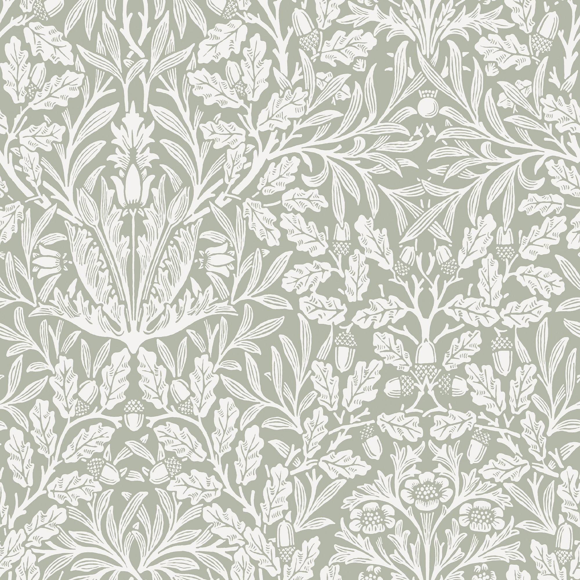 William Morris at Home William Morris at Home SS25 56-sq ft Green Non-woven Abstract Unpasted Wallpaper