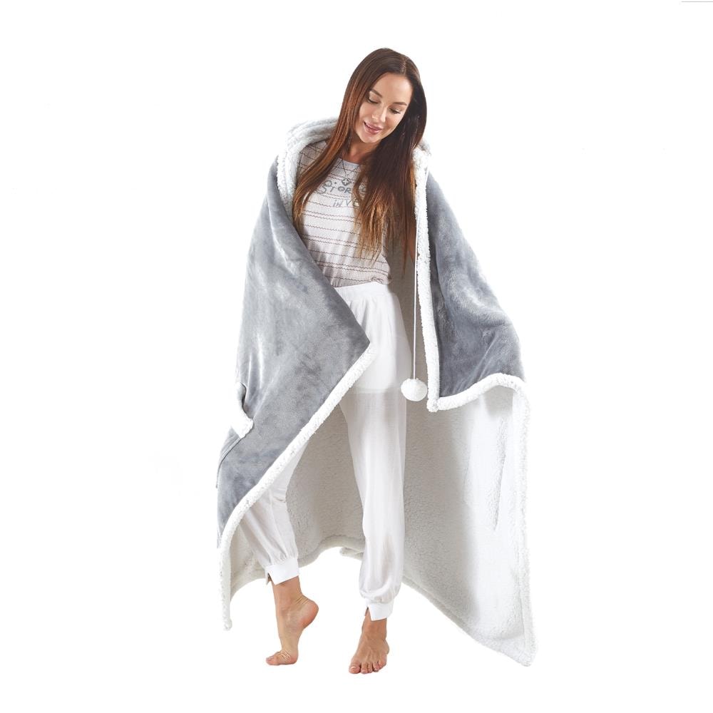 Cozy Tyme B189-20LG-LS Lucian Light Grey 50-in x 70-in Throw