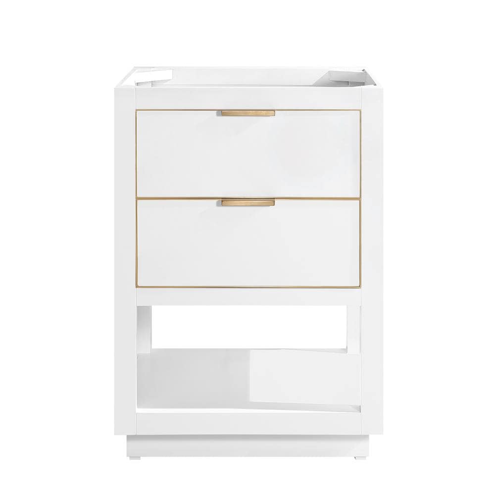 Avanity ALLIE-V24-WTG Allie 24-in White Bathroom Vanity Base Cabinet without Top