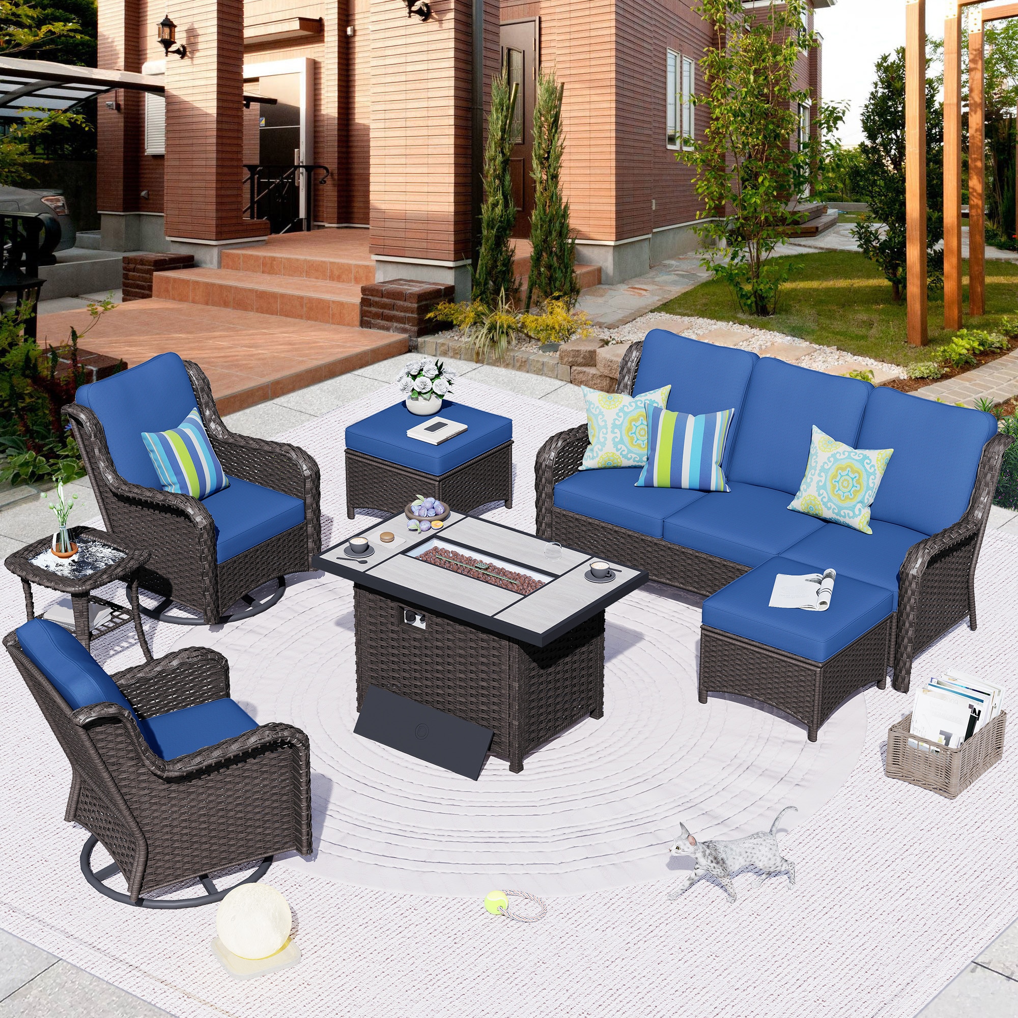 Pouuin SRFPYZNTC707 Patio-Conversation-Sets - View #11