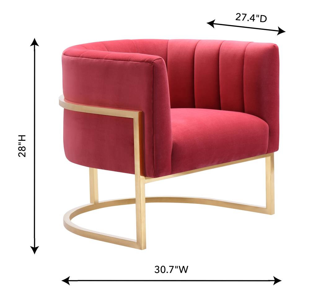 Tov furniture magnolia velvet chair with gold discount base