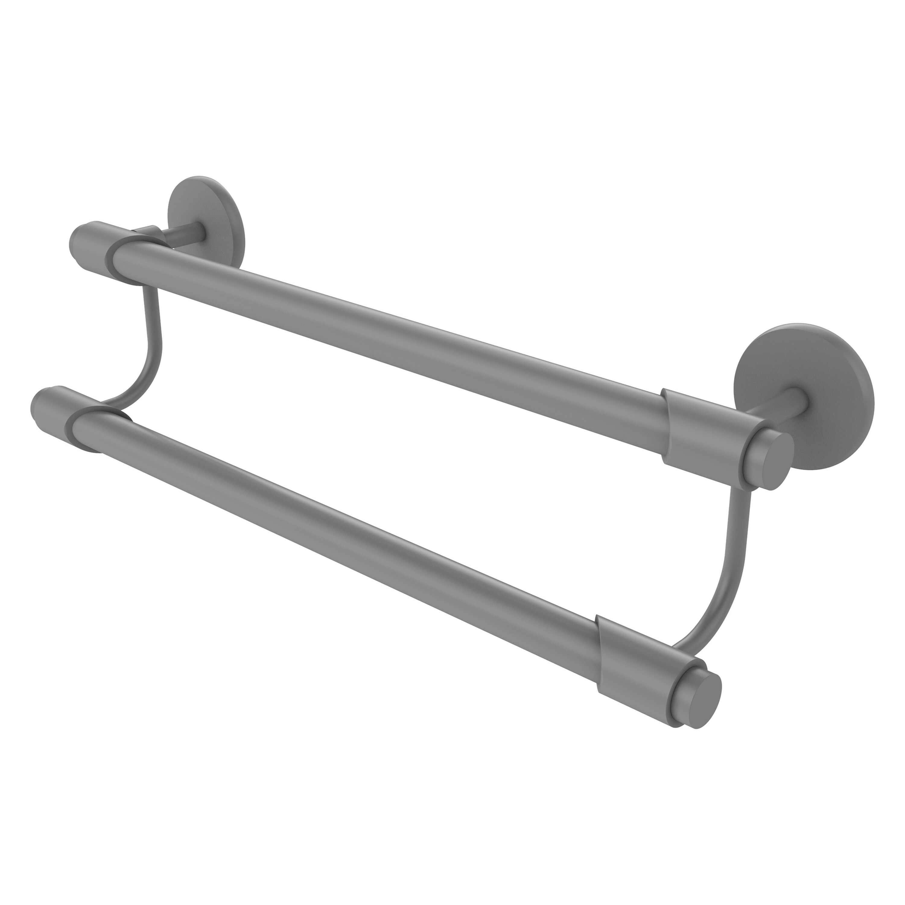 Allied Brass TR-72/36-GYM Tribecca 36-in double Matte Gray Wall mount Double Towel Bar