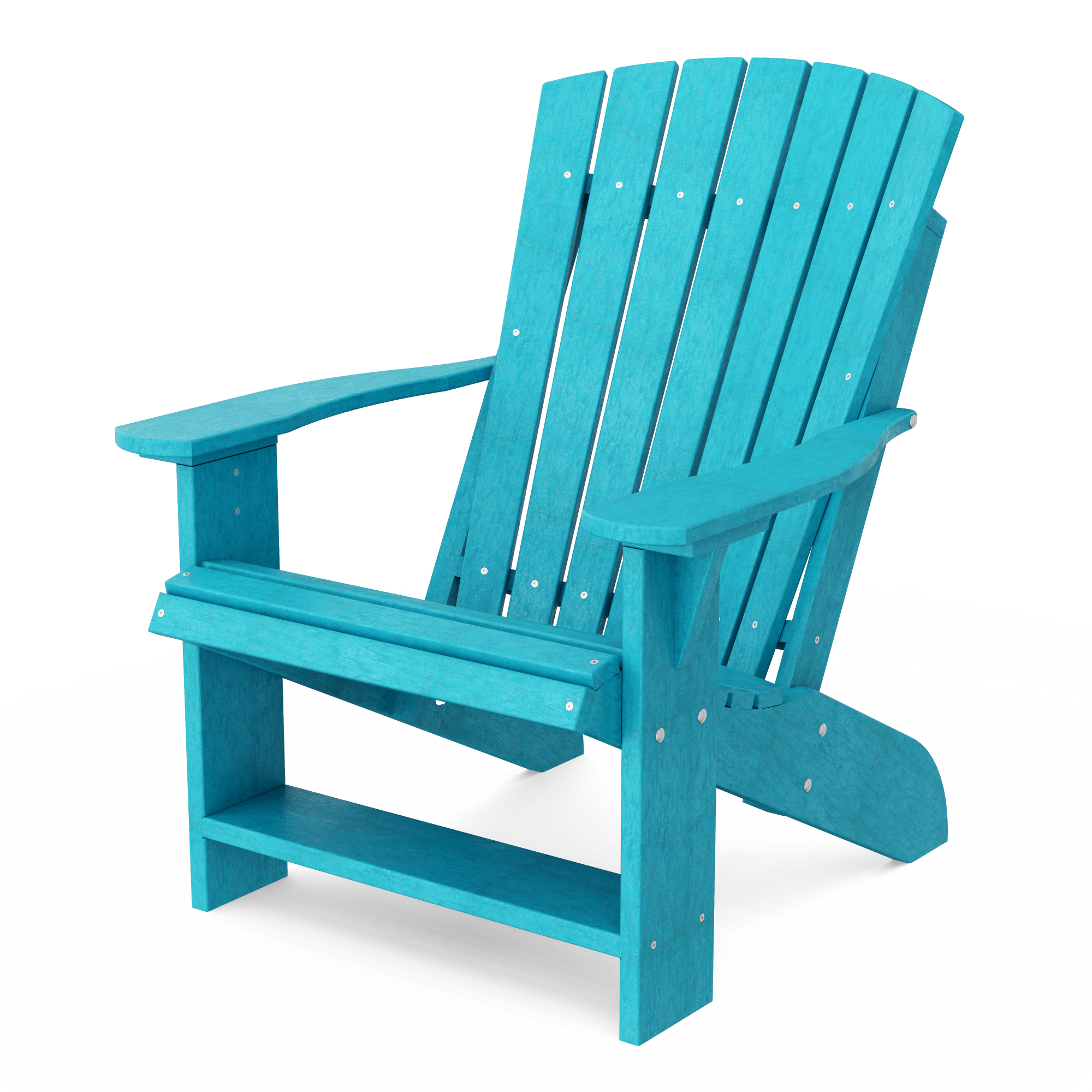 Heritage Aruba Blue and Black HDPE Adirondack Chair