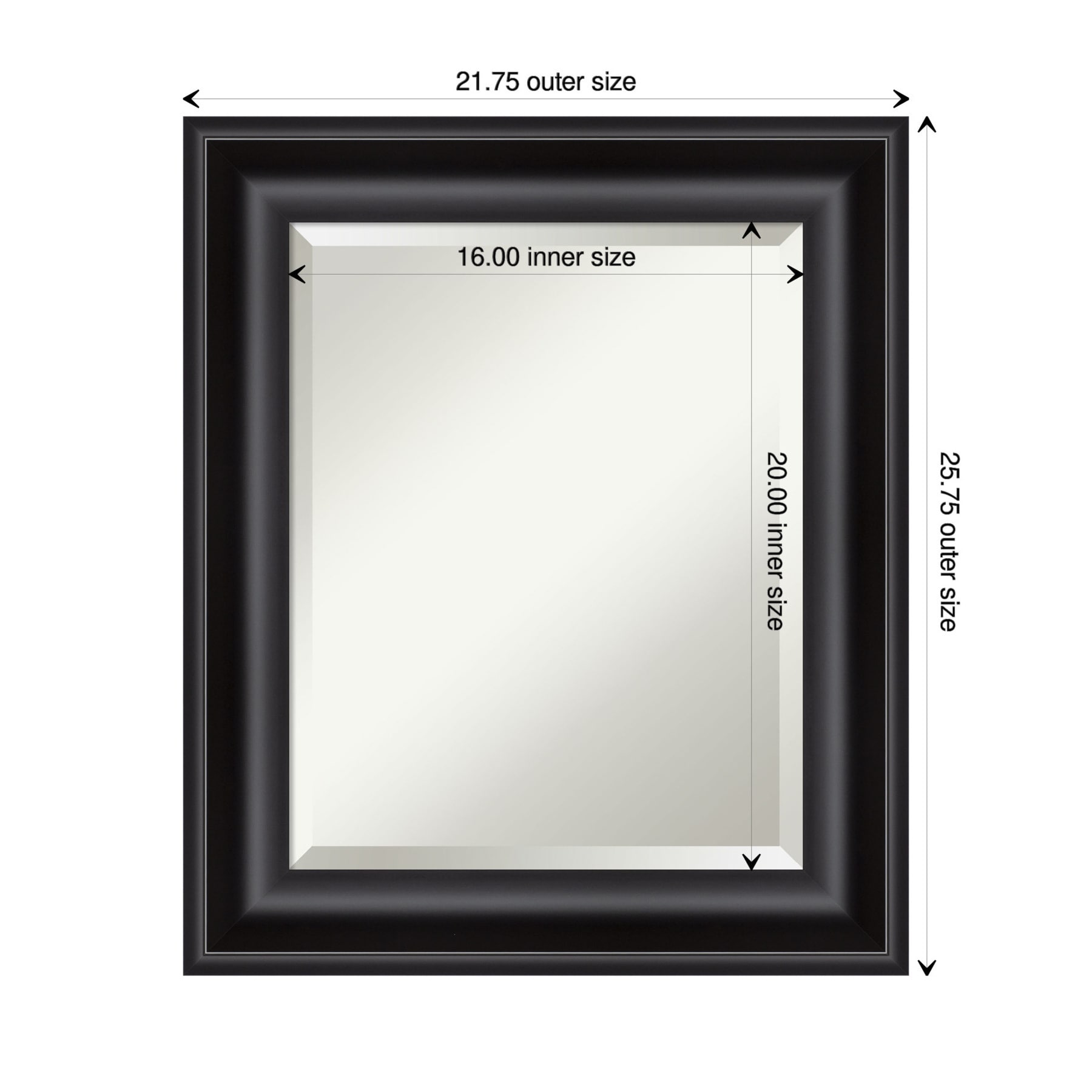 Amanti Art Grand 21.75-in x 25.75-in Rectangle Bathroom Vanity Mirror ...