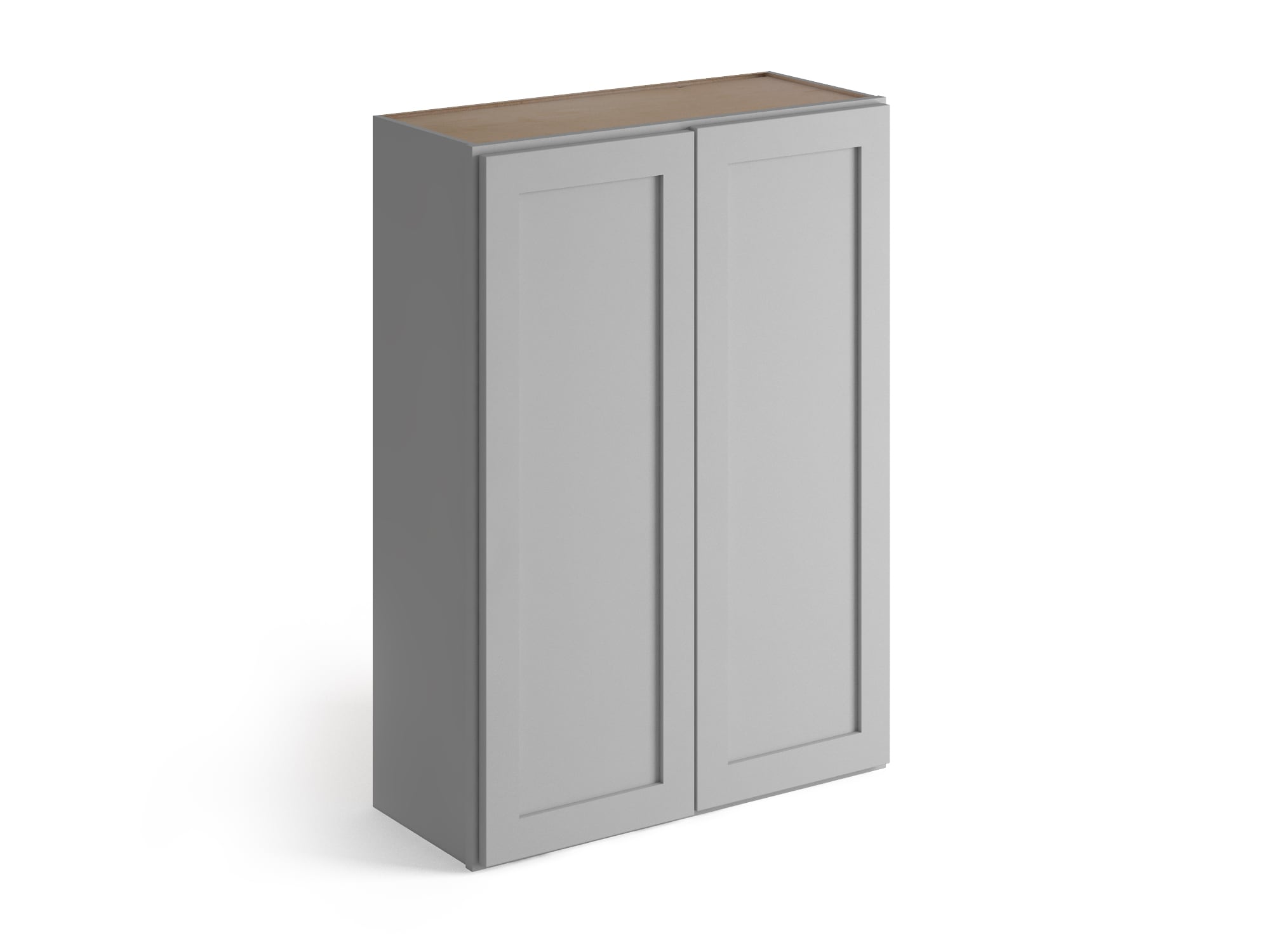 Project Source Omaha Unfinished 30-in W x 30-in H x 12.5-in D Unfinished  Poplar Door Wall Ready To Assemble Cabinet (Recessed Panel Shaker Door  Style)