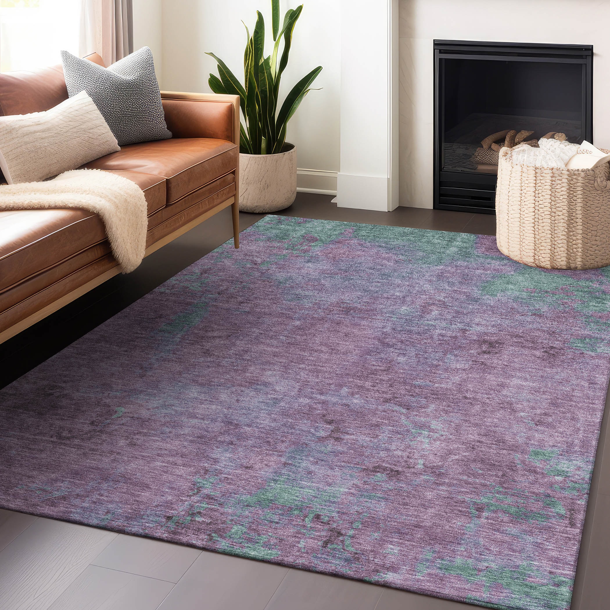 Addison Rugs ACN1710LV5X8 Chantille ACN1710LV 5 x 7 (ft) Loomed Lavender Rectangular Indoor/Outdoor Machine washable Pet Friendly Area rug