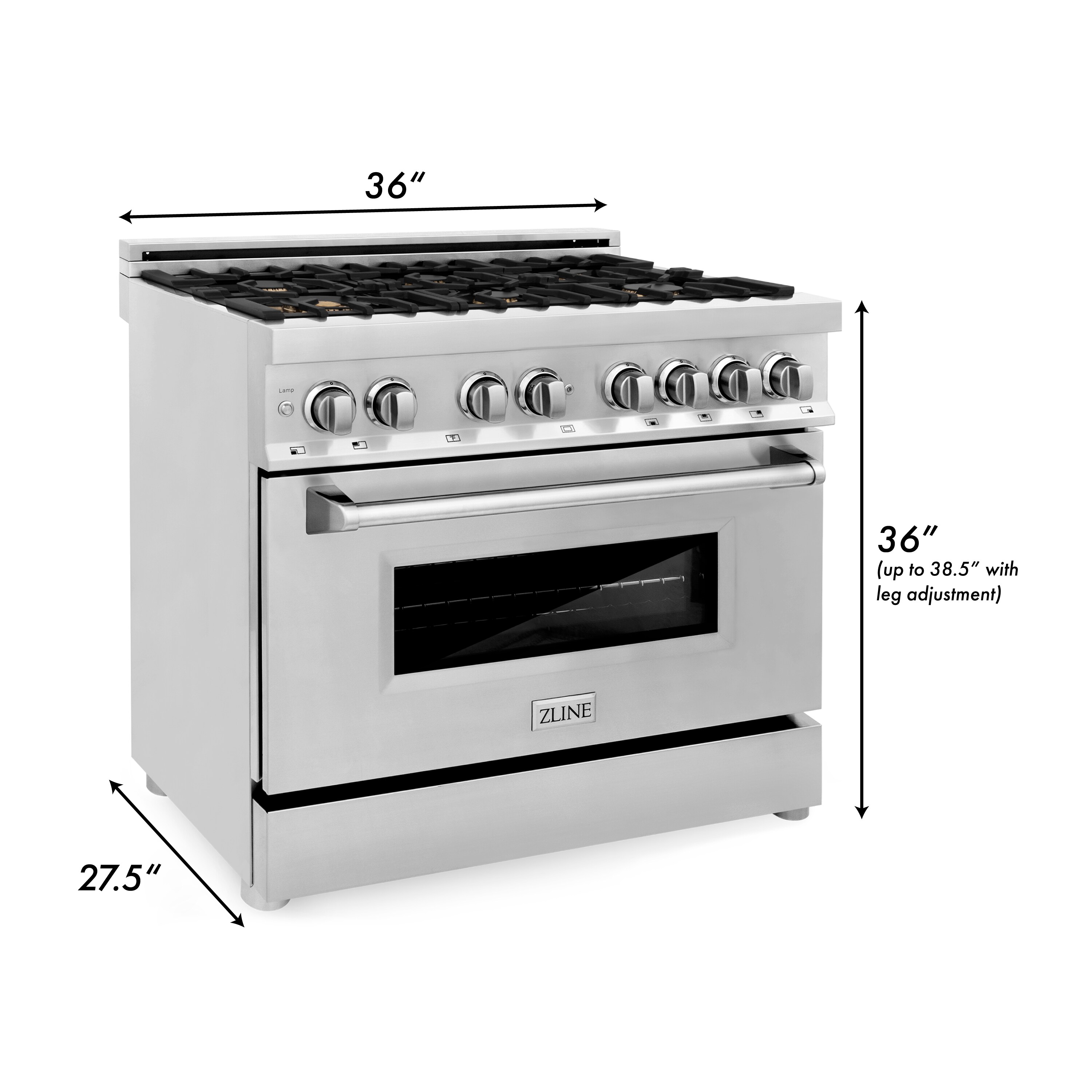 ZLINE KITCHEN & BATH RA-BR-GR-36 Dual-Fuel-Ranges - View #12