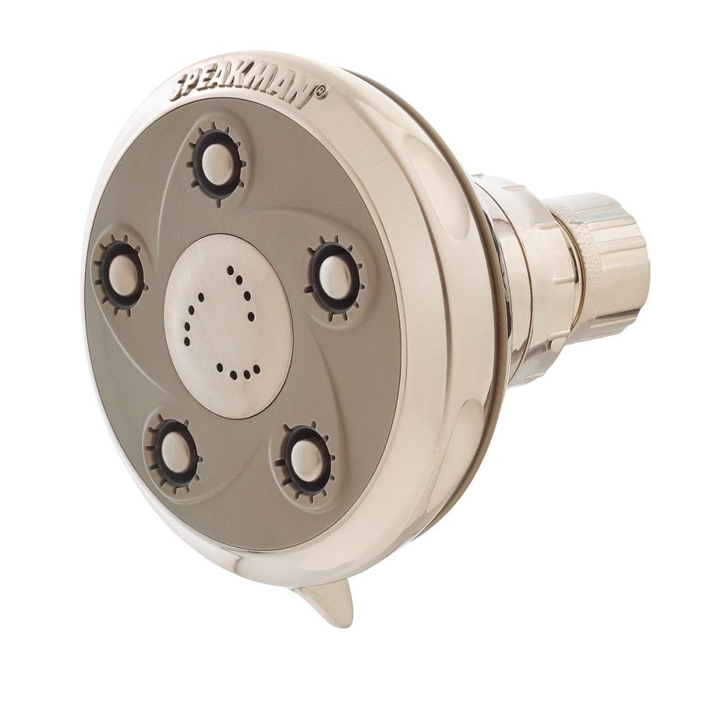 Speakman S-2007-BN Napa 3.0 -Settings Brushed Nickel 3.5-in Round Fixed Shower Head 2.5 GPM