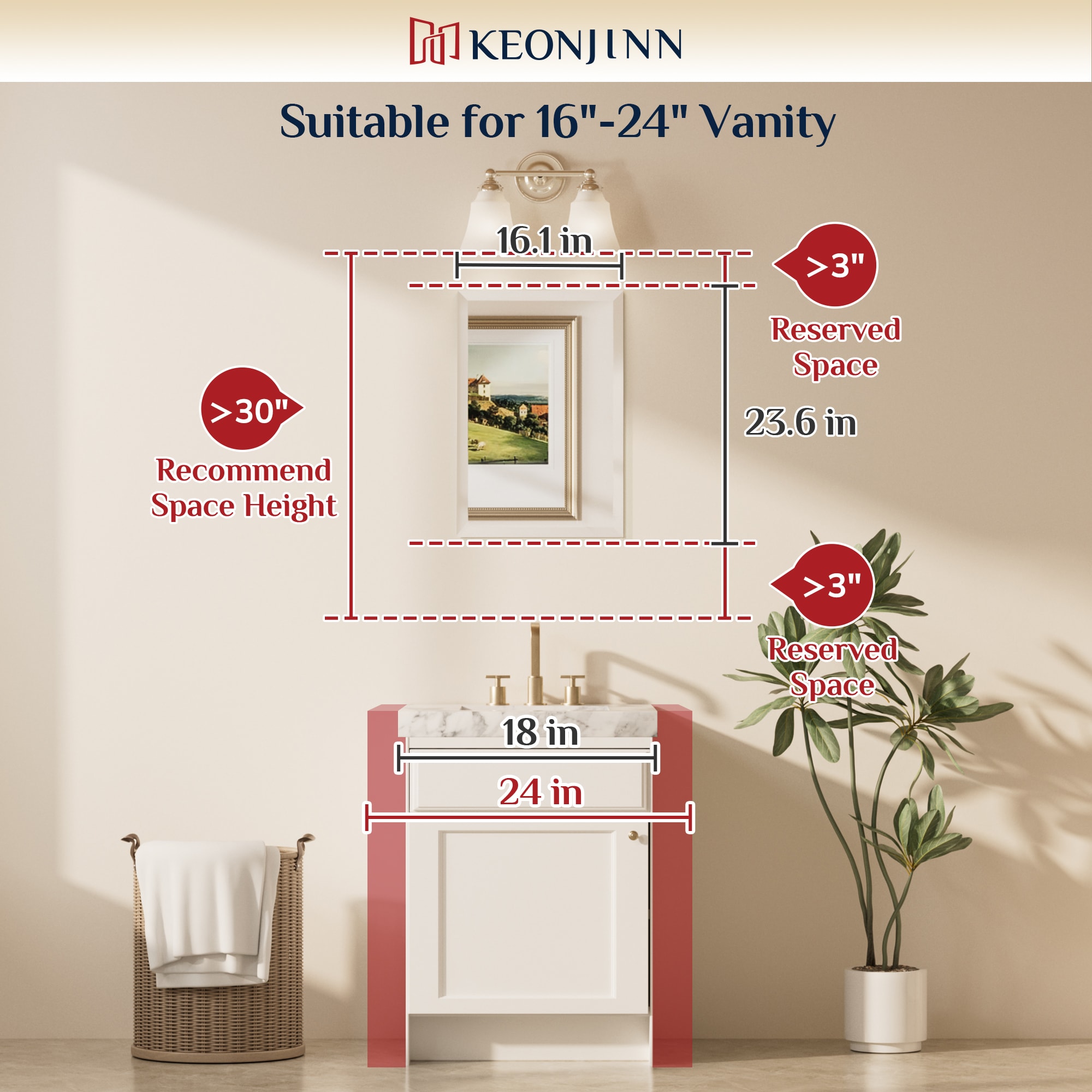 Keonjinn LW-WKJ-FJ-4161 Decor-Mirrors - View #3